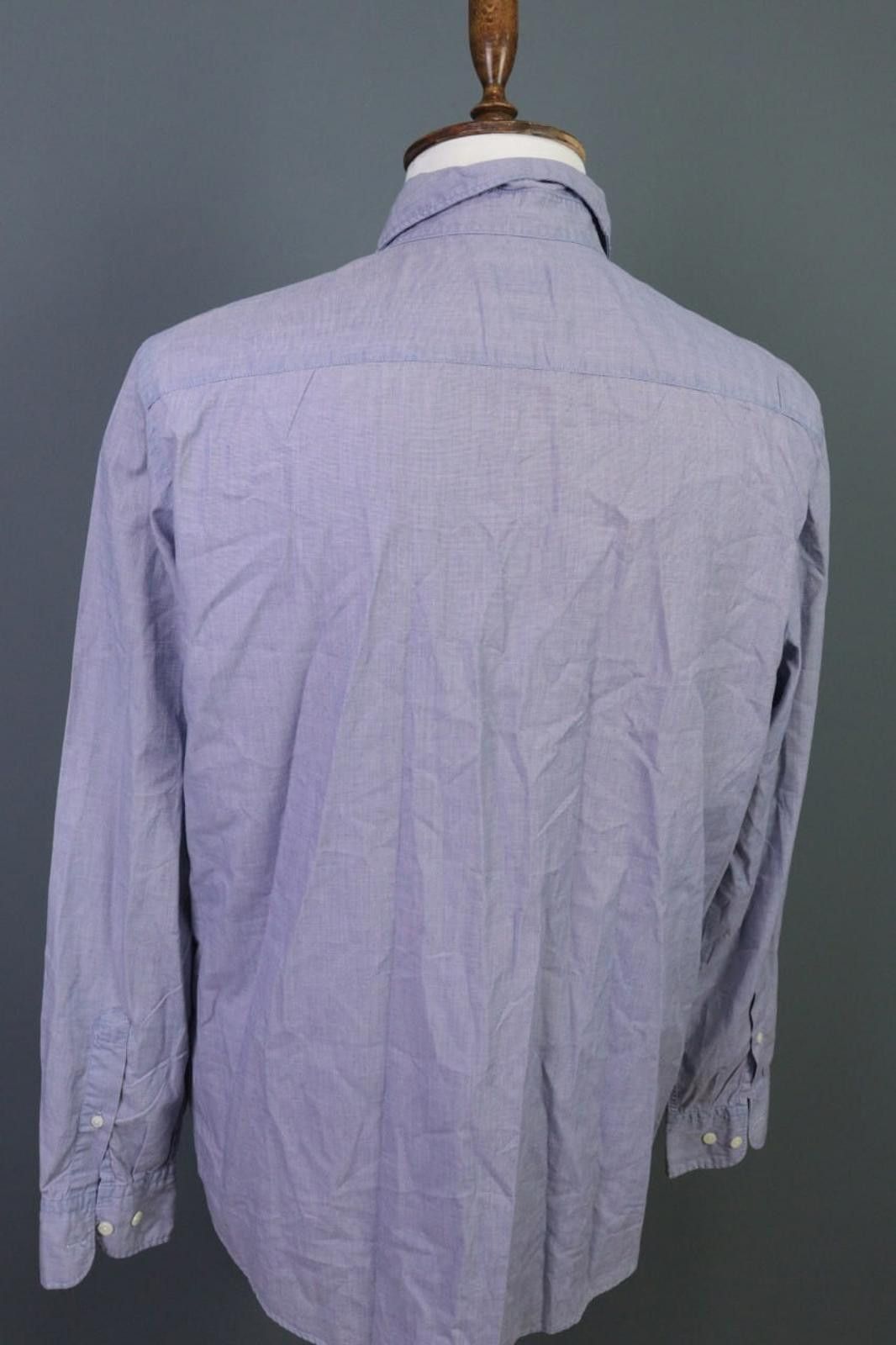 Designer Hackett London Classic Fit Gray Button Down Shirt Size L Size US L / EU 52-54 / 3 - 10 Thumbnail