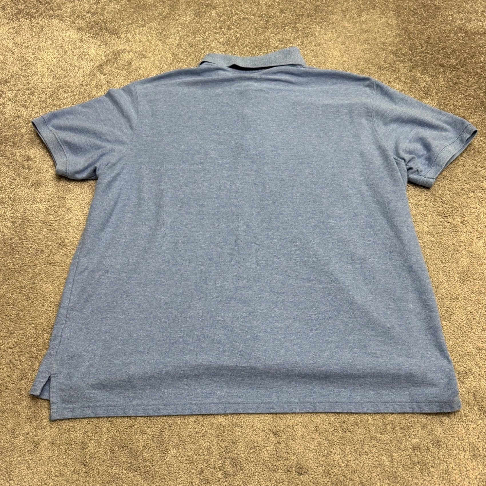 Vintage Harbor Bay Polo Shirt Mens 3XL Heather Marled Blue Short Sleeve Pocket Top Shirt Polo Size US XXL / EU 58 / 5 - 2 Thumbnail