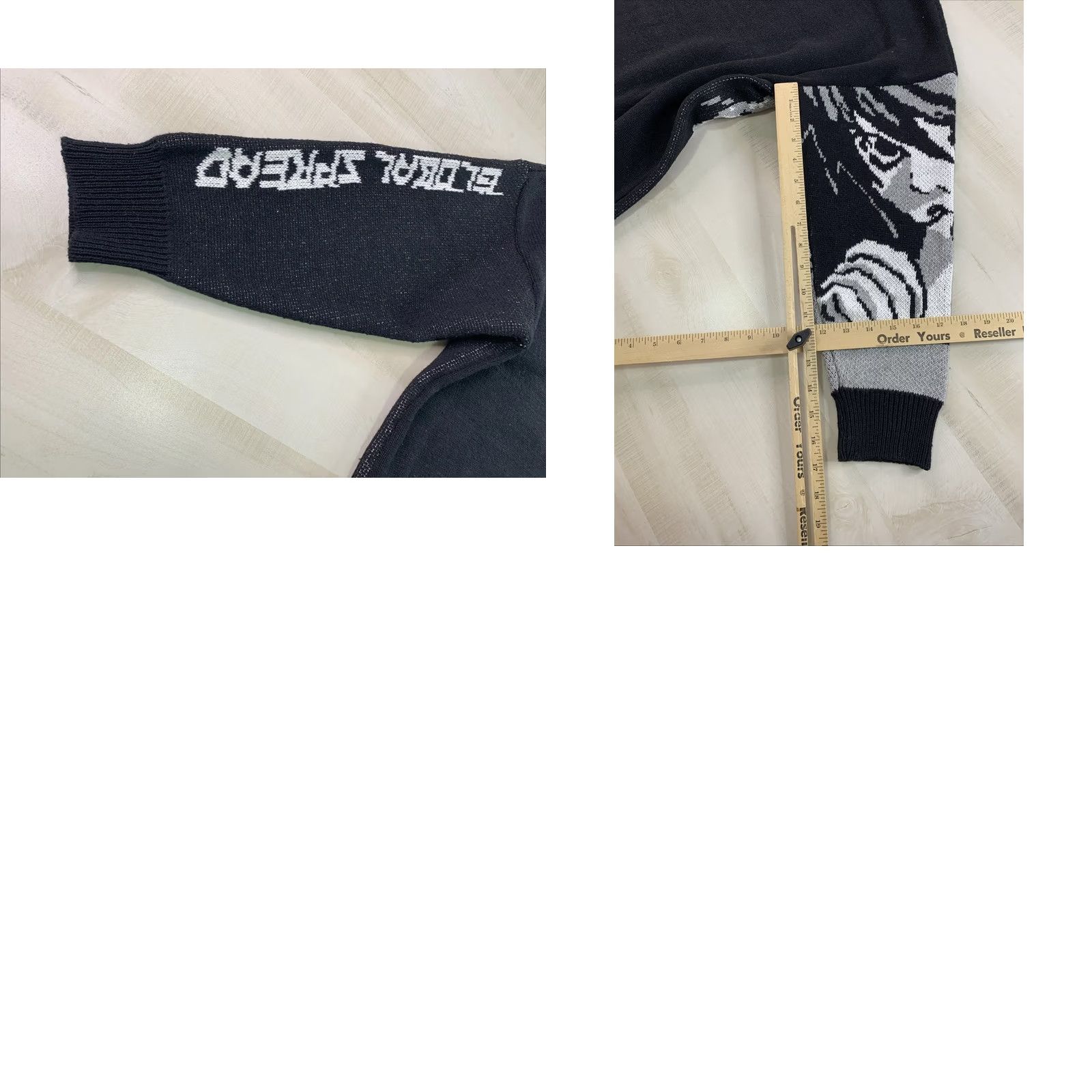 Vintage Death Note Sweater Size L Misa Amane Anime Knit Pullover Women Crew Neck 3/4 Sleeve Black Cotton Blend Regular Fit Vintage: No Size L / US 10 / IT 46 - 8 Thumbnail