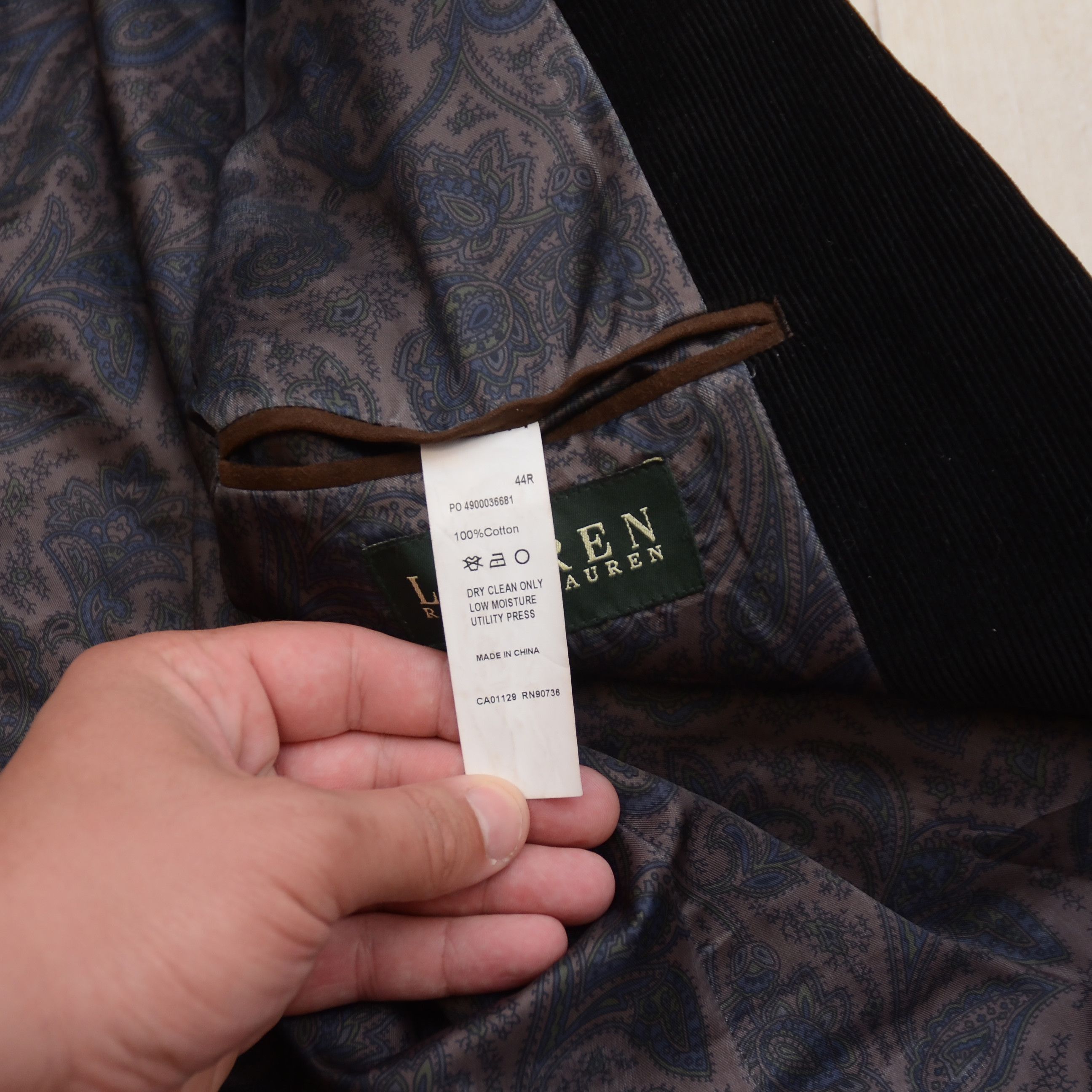 Ralph Lauren Ralph Lauren Corduroy Blazer Jacket R44 Elbow Patches Size 44R - 12 Thumbnail