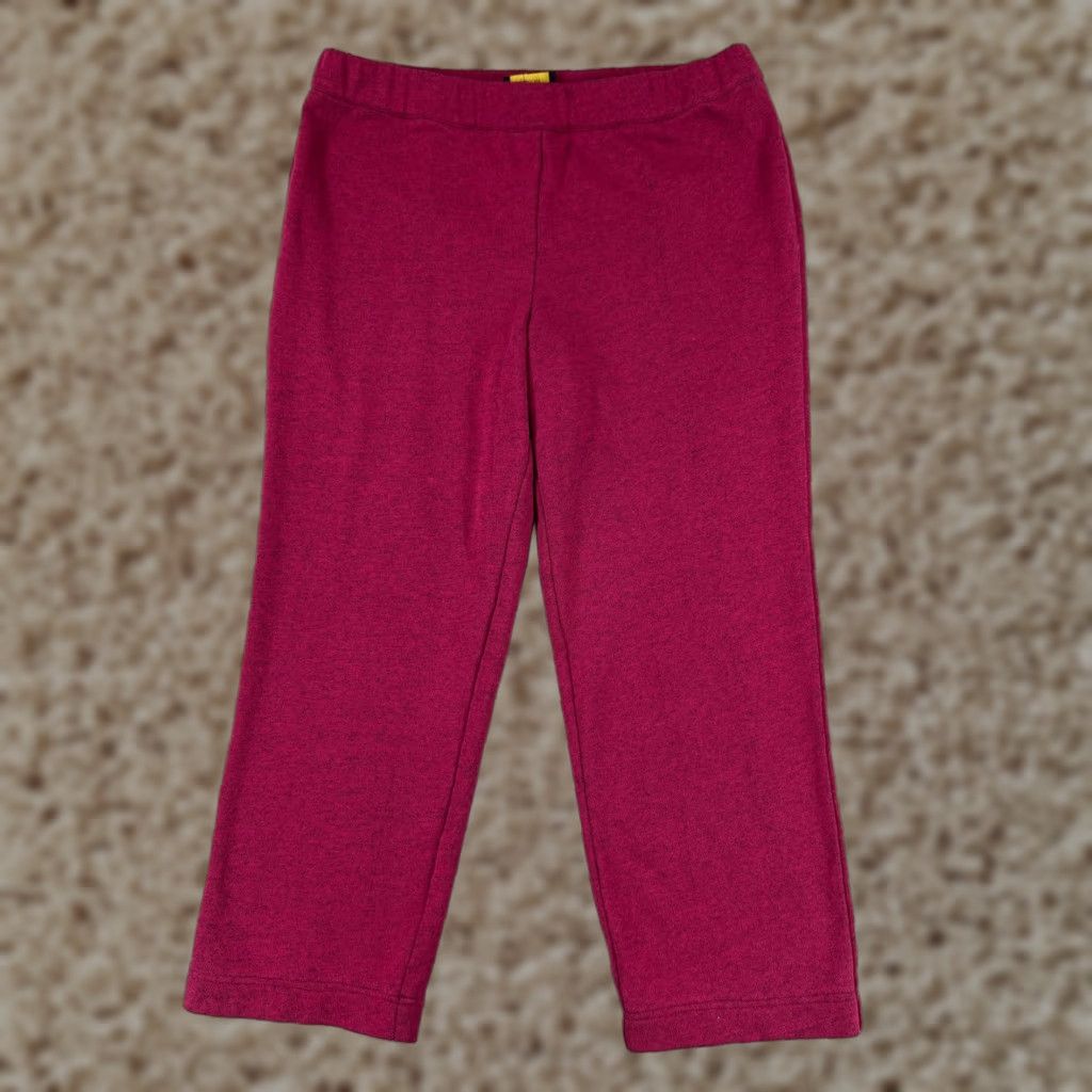 Bob Mackie Bob Mackie Pants Women's Regular Cropped Casual Cotton Blend Red 36x25 Knit Pleated Straight Rise Mid Inseam 25 in USA, American, Classic, Vintage No Size M / US 6-8 / IT 42-44 - 1 Thumbnail