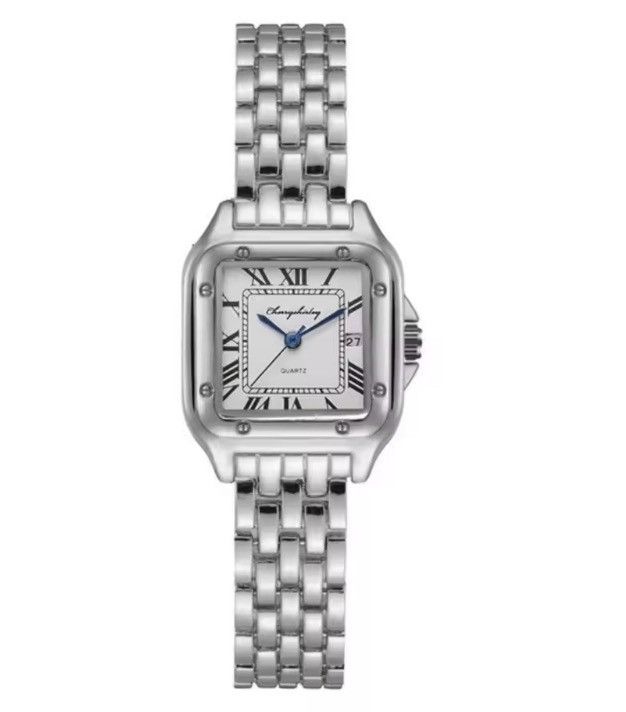 Japanese Brand Vintage 90s black dial luxury style quartz silver watch Size ONE SIZE - 4 Thumbnail