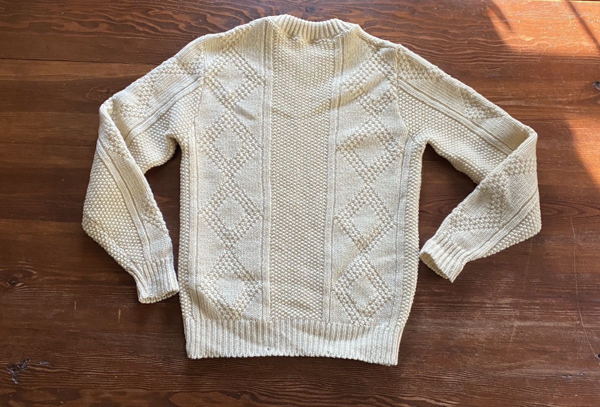 Vintage Vintage 60’s/70’s Cream Fisherman Knit Sweater Size US M / EU 48-50 / 2 - 12 Thumbnail