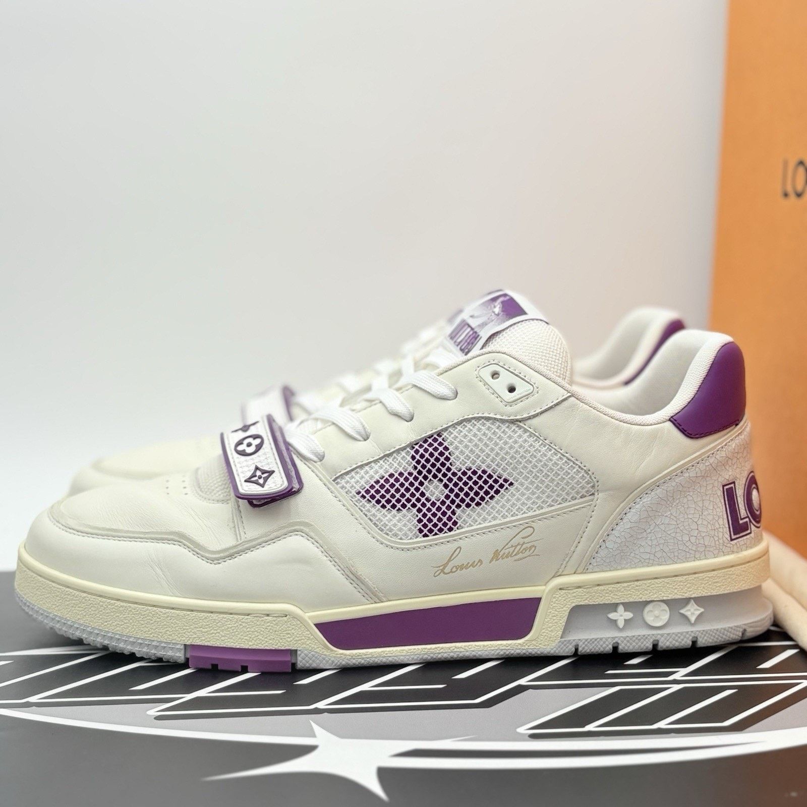 Louis Vuitton (13-13.5) Louis Vuitton Strap Trainer ' Purple ' VERY CLEAN! Size US 13 / EU 46 - 1 Thumbnail