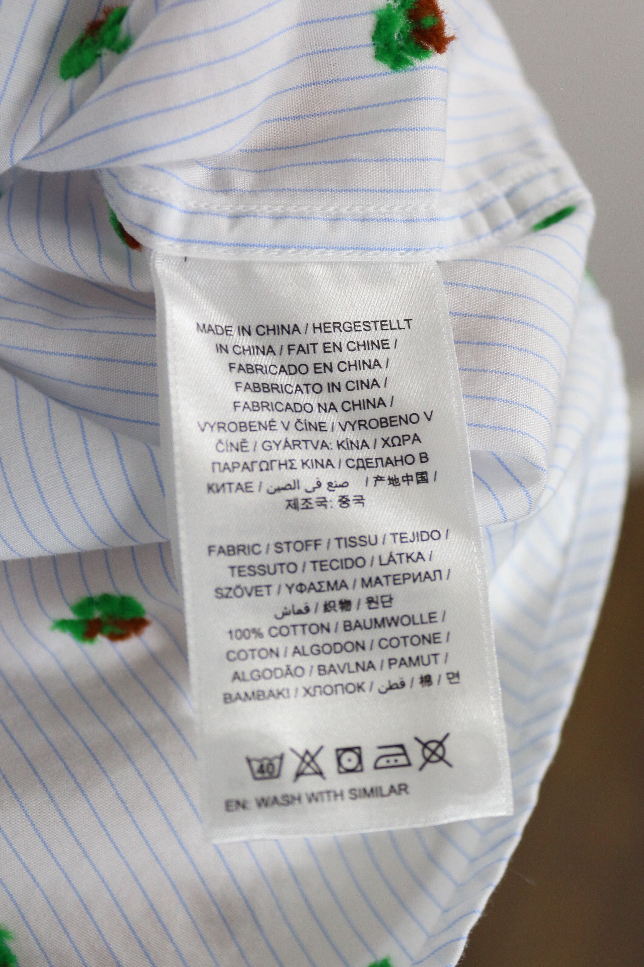 Gant × Vintage Gant Palm Tree Printed Striped Oxford Shirt Preppy NZ Size US XL / EU 56 / 4 - 4 Thumbnail