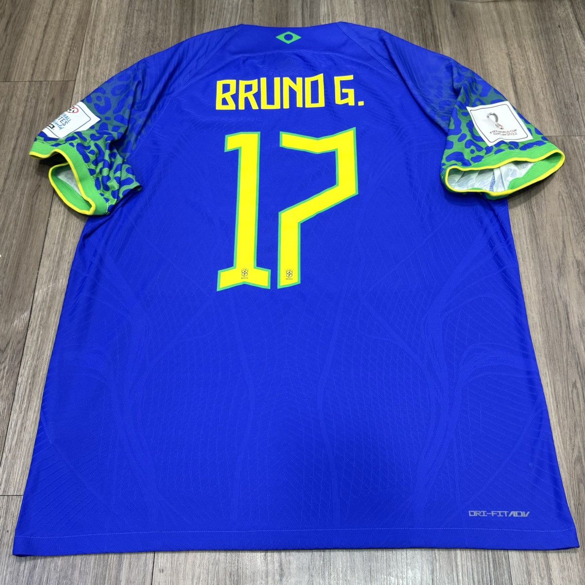 Nike Brazil WC2022 player issue away shirt #17 Bruno G. Size US XL / EU 56 / 4 - 2 Thumbnail
