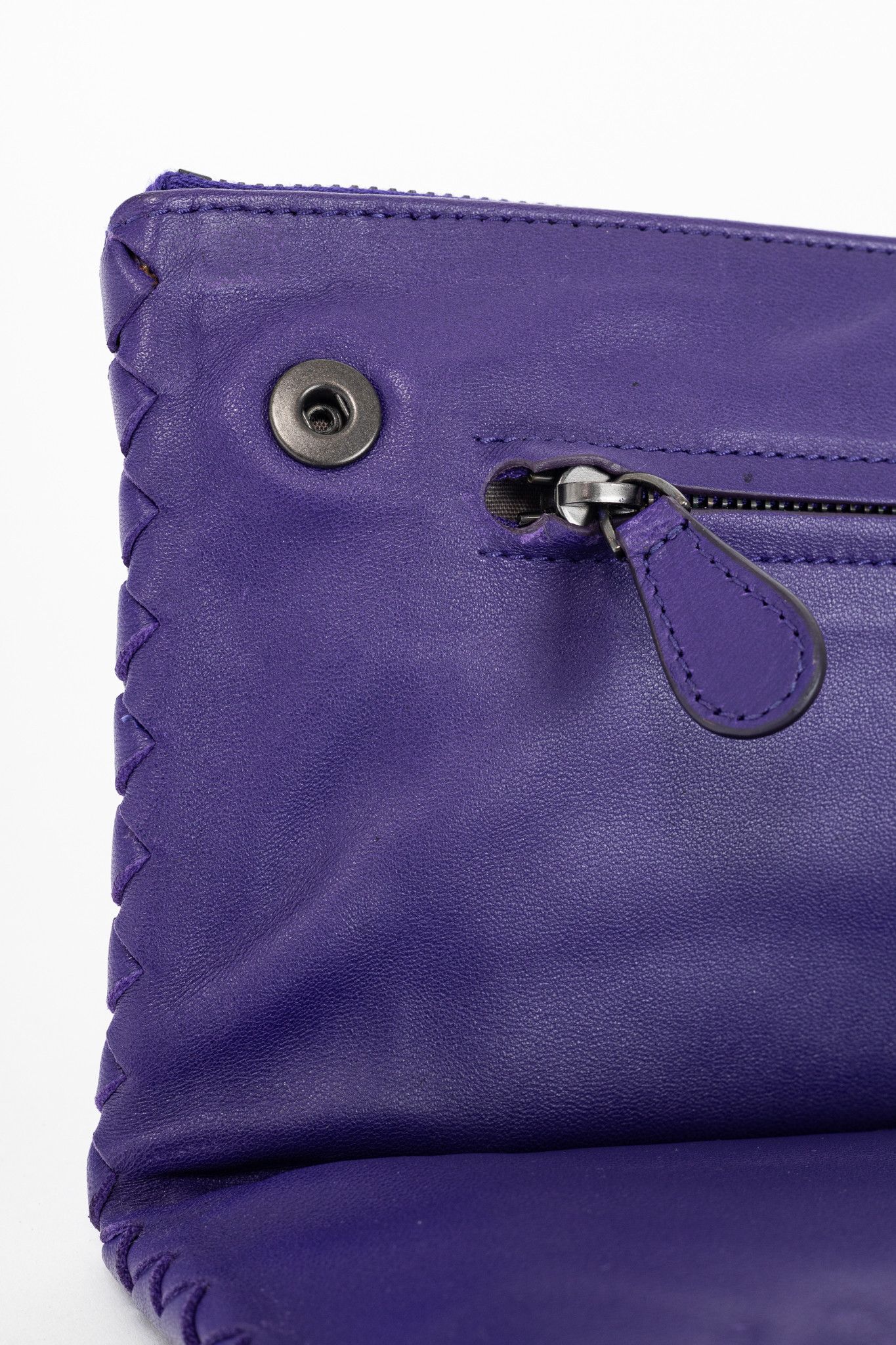 Bottega Veneta Bottega Veneta Purple Nappa Intrecciato Bifold Clutch Size ONE SIZE - 10 Thumbnail