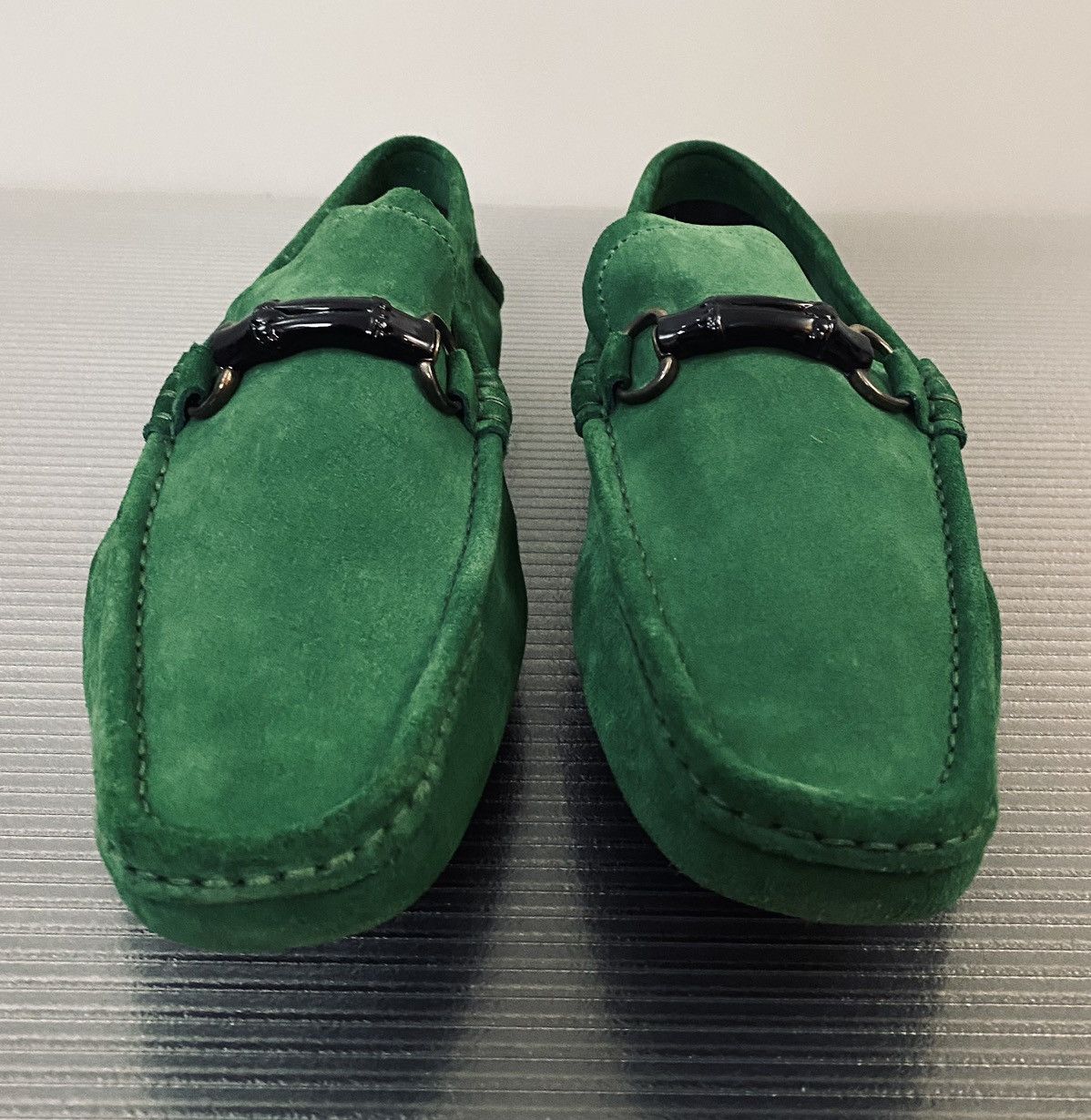 Tom Ford Gucci x Tom Ford 🇮🇹 Shamrock Suede Blk Bamboo Vintage 12 NEW Size US 12 / EU 45 - 11 Thumbnail