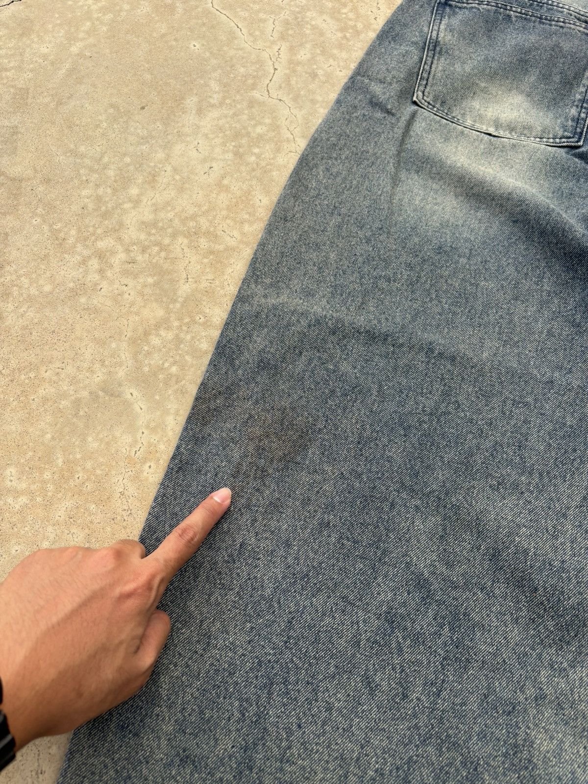 If Six Was Nine Rare DEEP SENSE Design Baggy Denim Blue Jeans Size US 34 / EU 50 - 15 Thumbnail