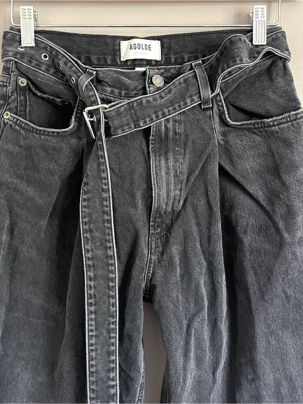 Agolde AGOLDE Belted Baggy Jeans in Conduct - 27" Size 27" / US 4 / IT 40 - 3 Thumbnail