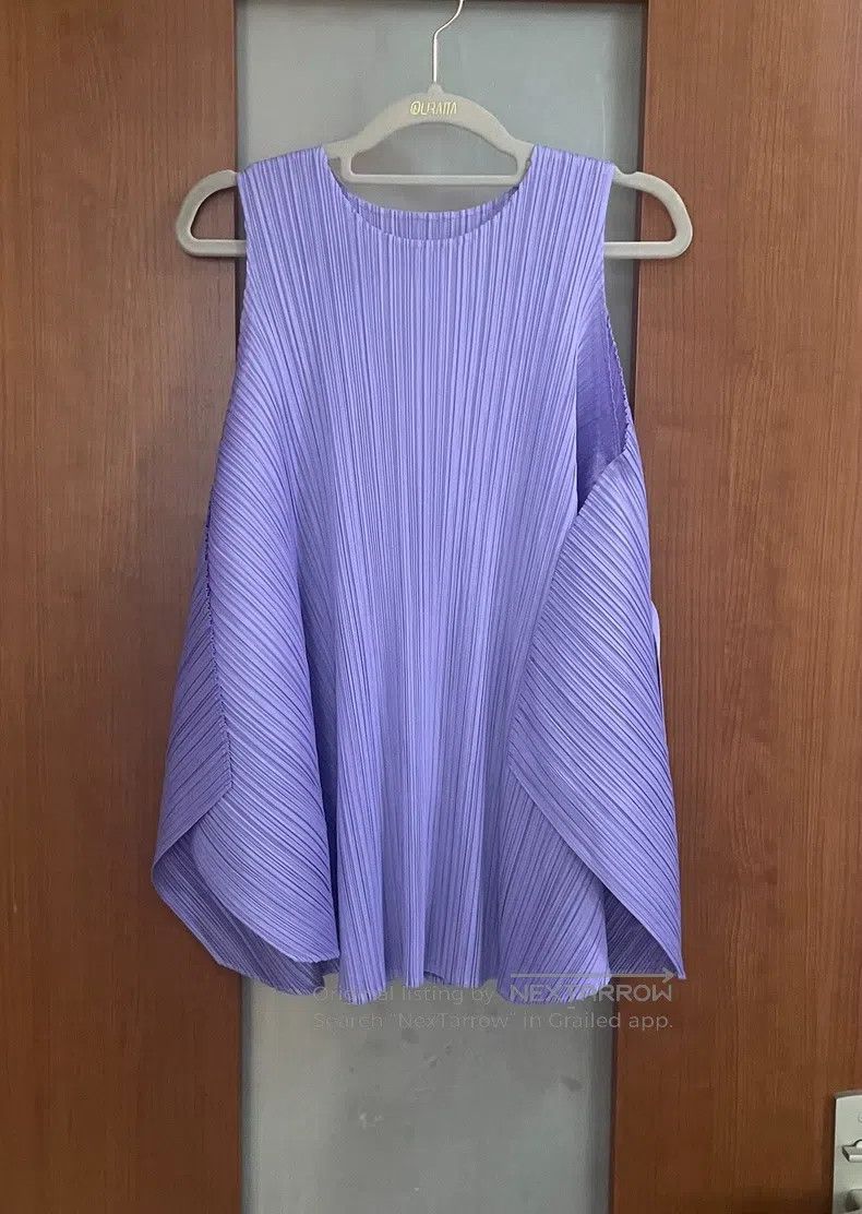 Issey Miyake Issey Miyake Purple Tank Top Size L / US 10 / IT 46 - 2 Thumbnail