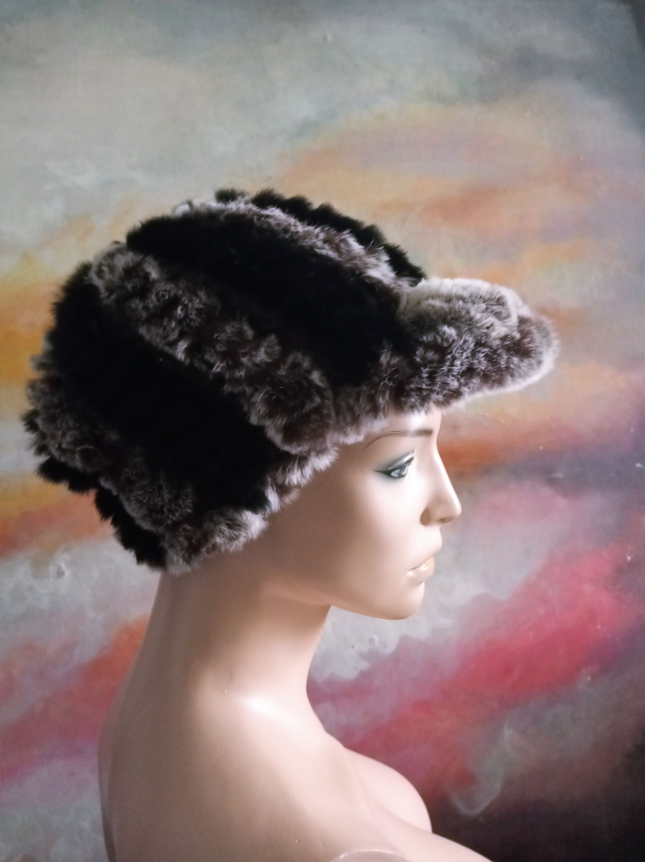 Other Unisex Real Rabbit Fur Hat Size ONE SIZE - 4 Thumbnail