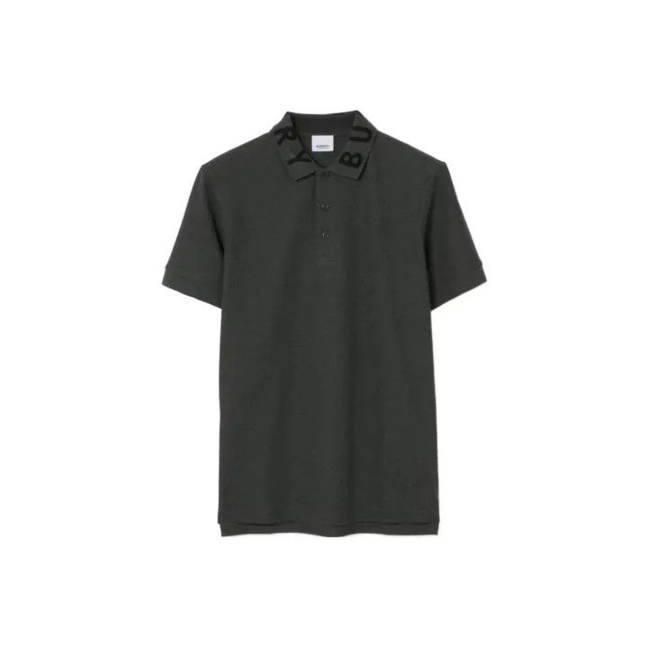 Burberry Burberry SS23 Gray Logo Short Sleeve Polo Size US M / EU 48-50 / 2 - 1 Thumbnail