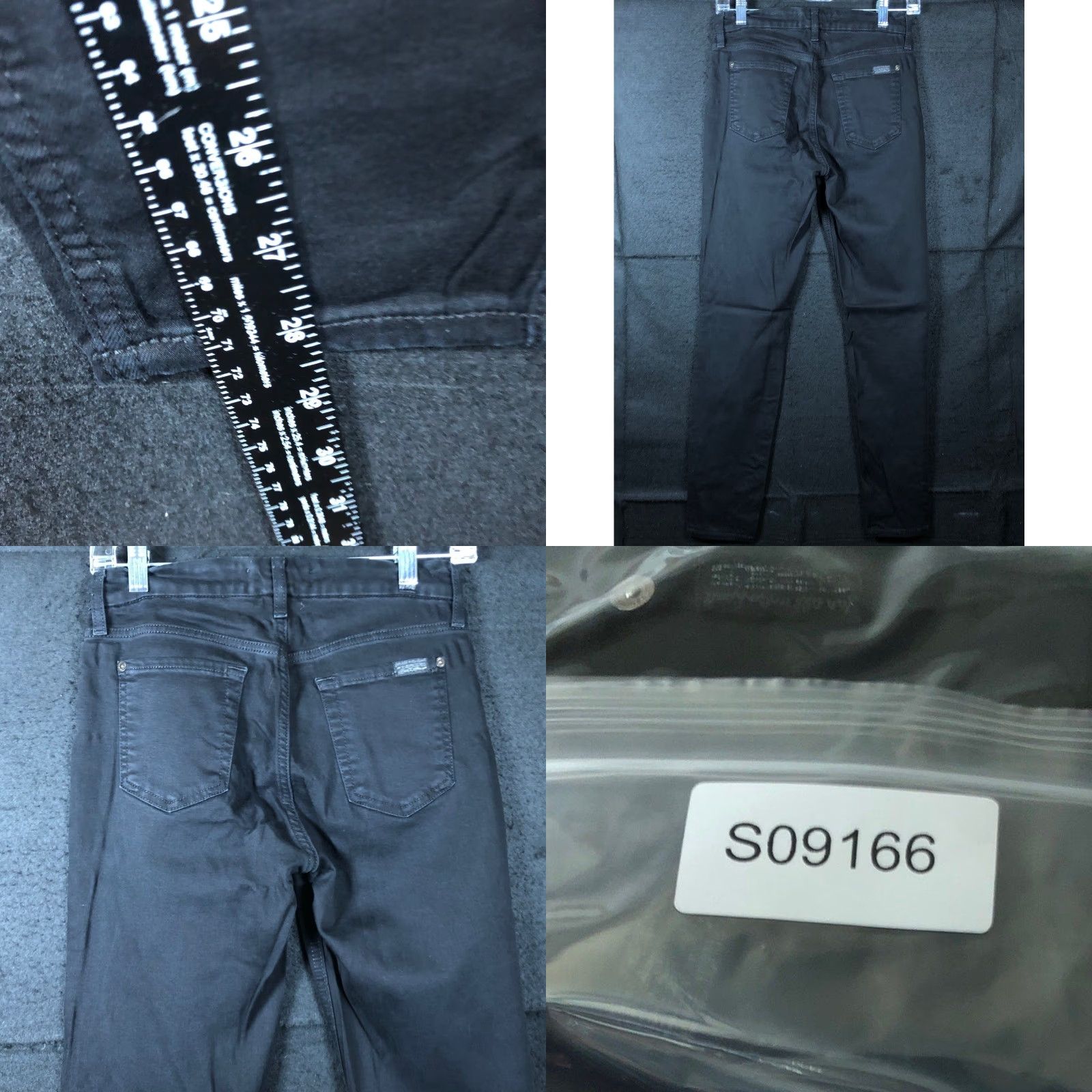 7 For All Mankind VINTAGE 7 For All Mankind Jeans Womens Black B(air) The Ankle Skinny Distress Stretch 26 Size 26" / US 2 / IT 38 - 8 Thumbnail