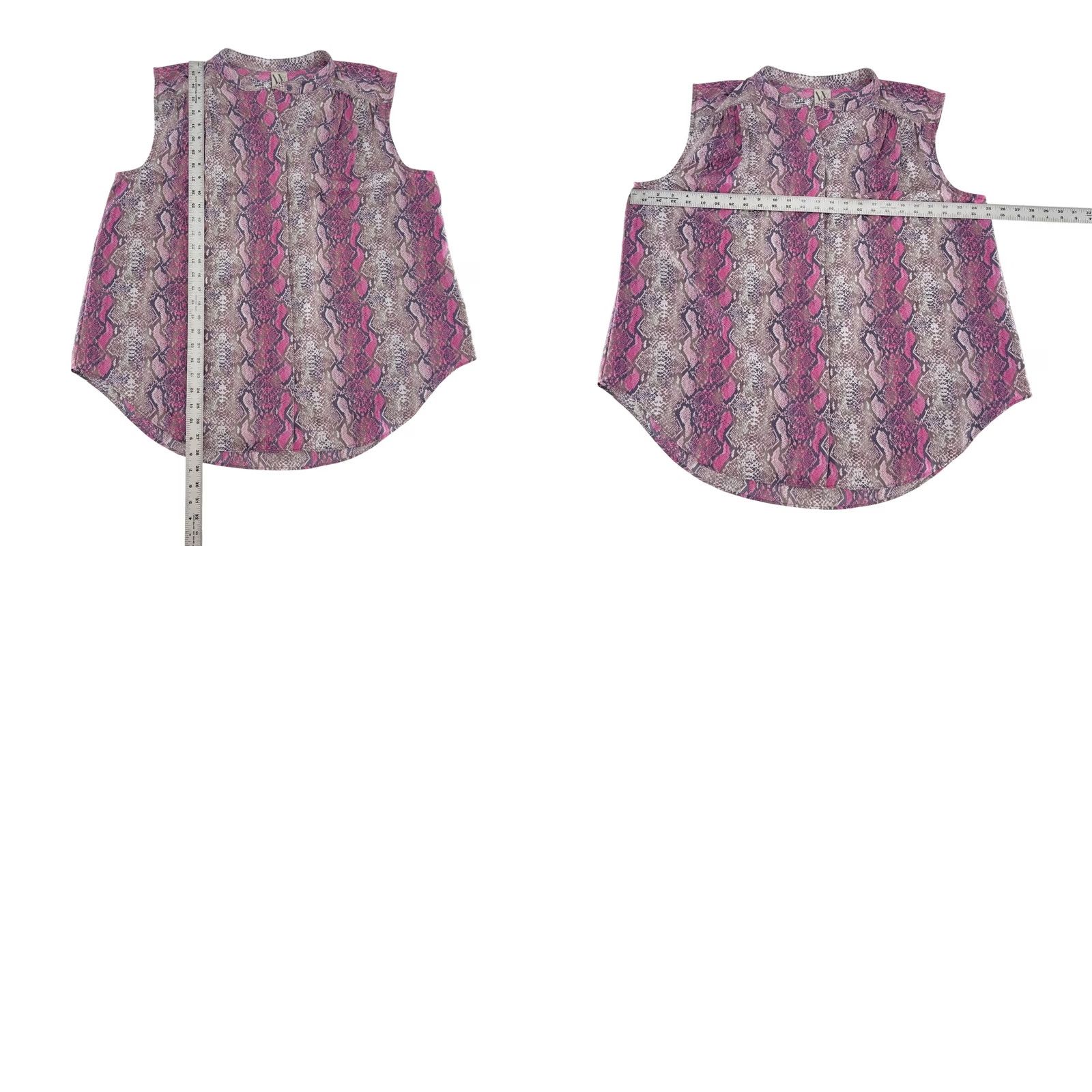 Worthington Worthington Blouse XL Pink Snake Print Sleeveless Button Up Top Womens Size XL / US 12-14 / IT 48-50 - 8 Thumbnail