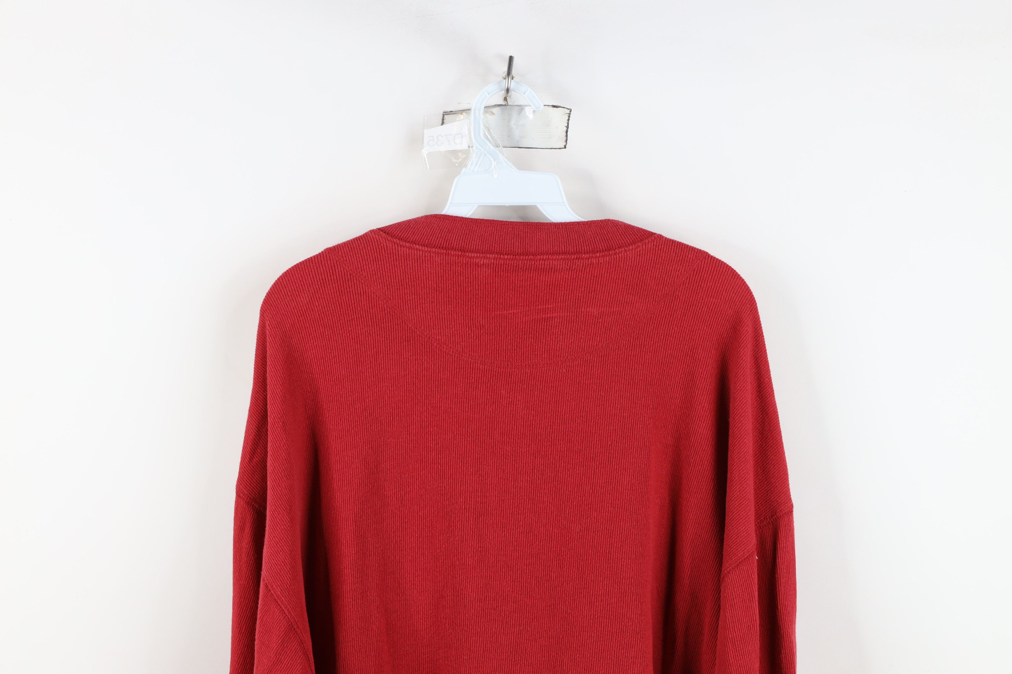 Levi's Vintage 90s Levis Ribbed Knit Long Sleeve Henley T-Shirt Red Size US XL / EU 56 / 4 - 13 Thumbnail