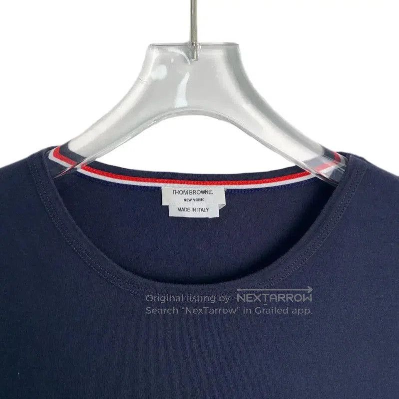 Thom Browne Thom Browne Navy Cotton Men's T-shirt . Size US L / EU 52-54 / 3 - 3 Thumbnail