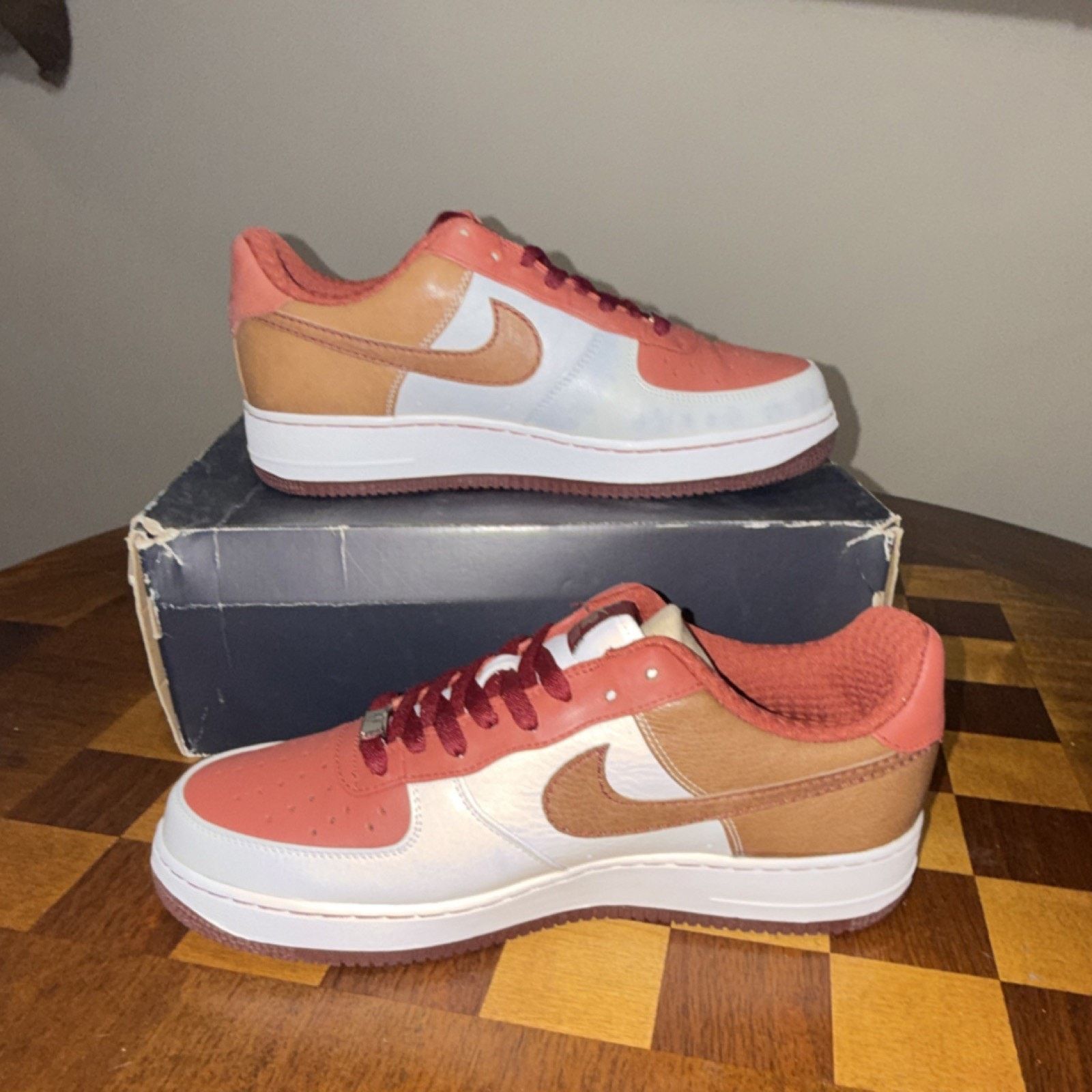 Nike Nike Air Force 1 Premium '07 White Pinenut Terra Cotta Men10 Size US 10 / EU 43 - 2 Thumbnail