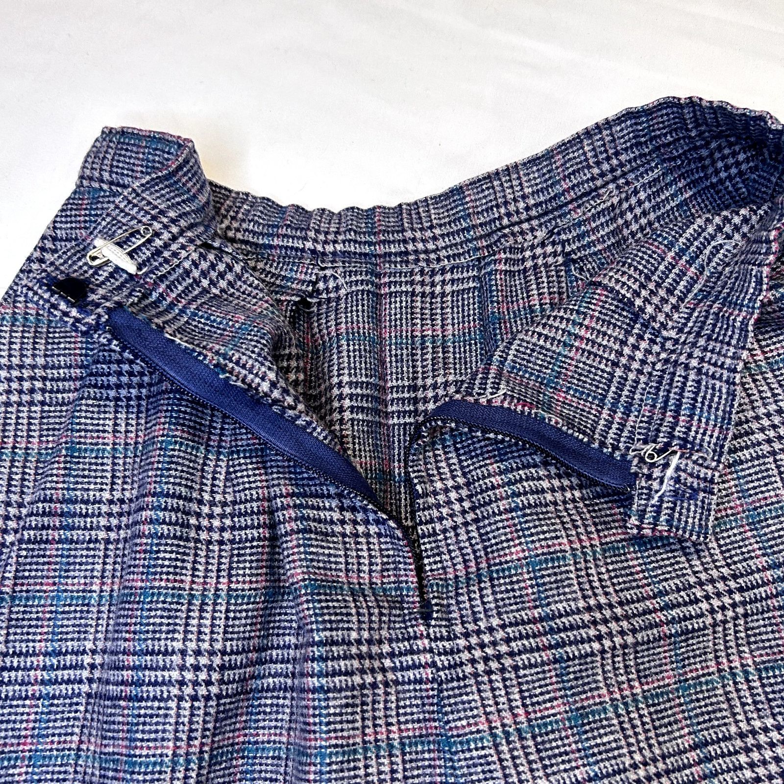 Handmade Vintage 80's Plaid hand-sewn Midi Skirt 25" Size 25" / US 0 / IT 36 - 5 Thumbnail