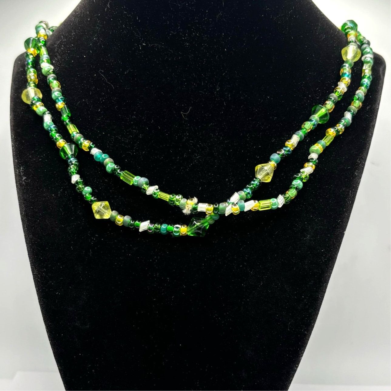 Other Green Beaded Layered Necklace Size ONE SIZE - 1 Thumbnail