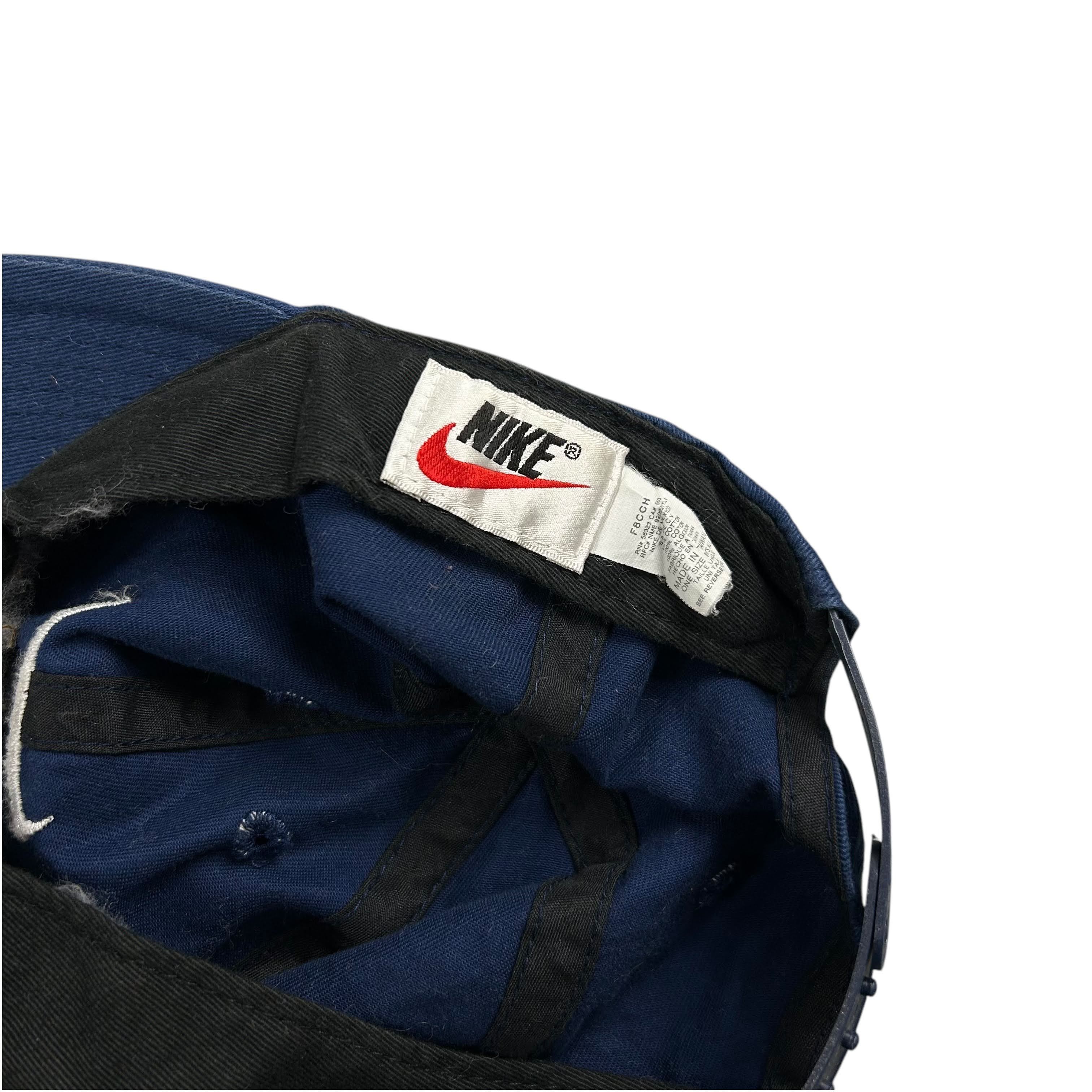 Nike × Vintage Vintage Nike Swoosh Blue Cotton Snapback Hat One Size Size ONE SIZE - 5 Thumbnail