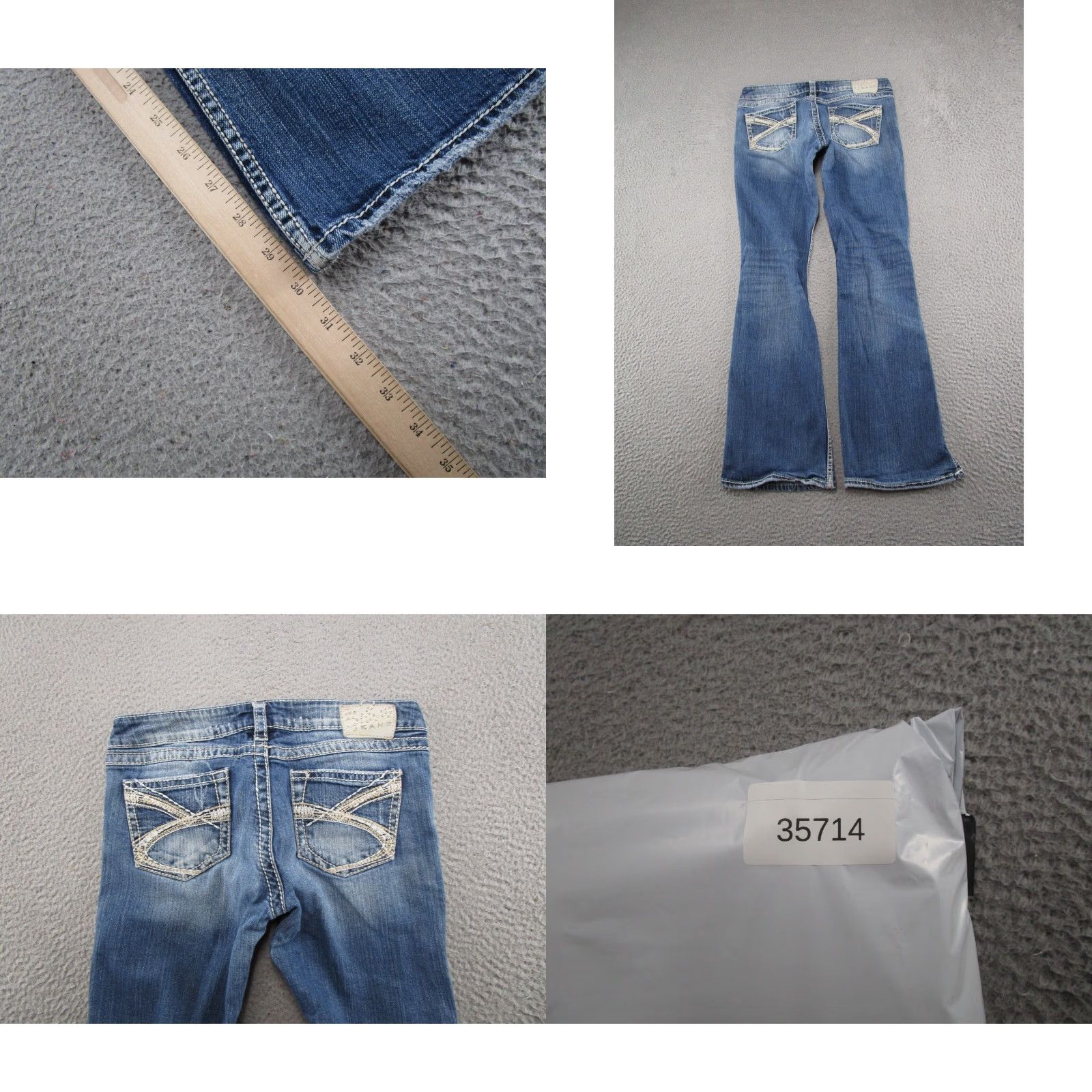 Silver Jeans Co. Y2K Silver Jeans Co Twisted Boot Cut Jeans Women's Tag Size 28x31 Blue Denim Cotton Blend 5-Pocket Design Regular Rise Low Waist Womens Size 28" / US 6 / IT 42 - 9 Thumbnail