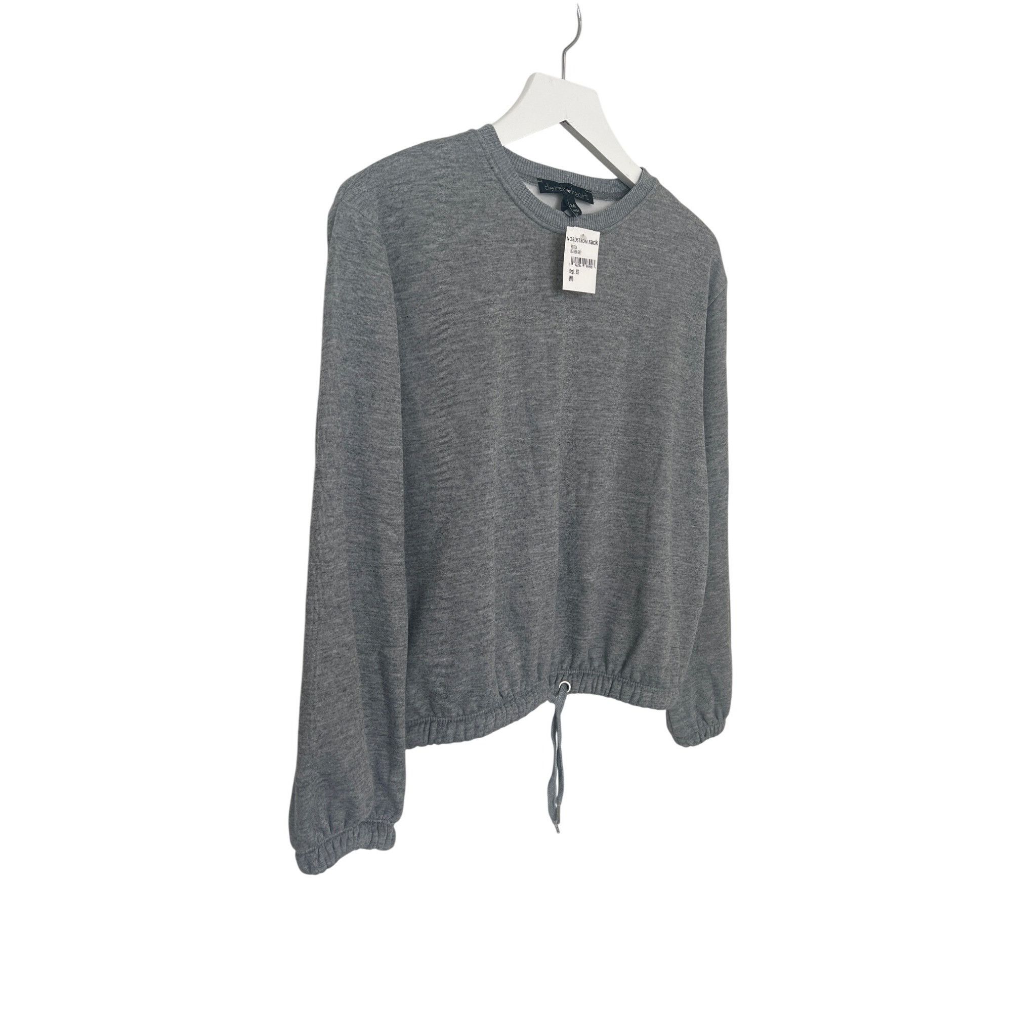 Other Derek Heart Charcoal Heather Grey Drawstring Sweatshirt Size M / US 6-8 / IT 42-44 - 2 Thumbnail
