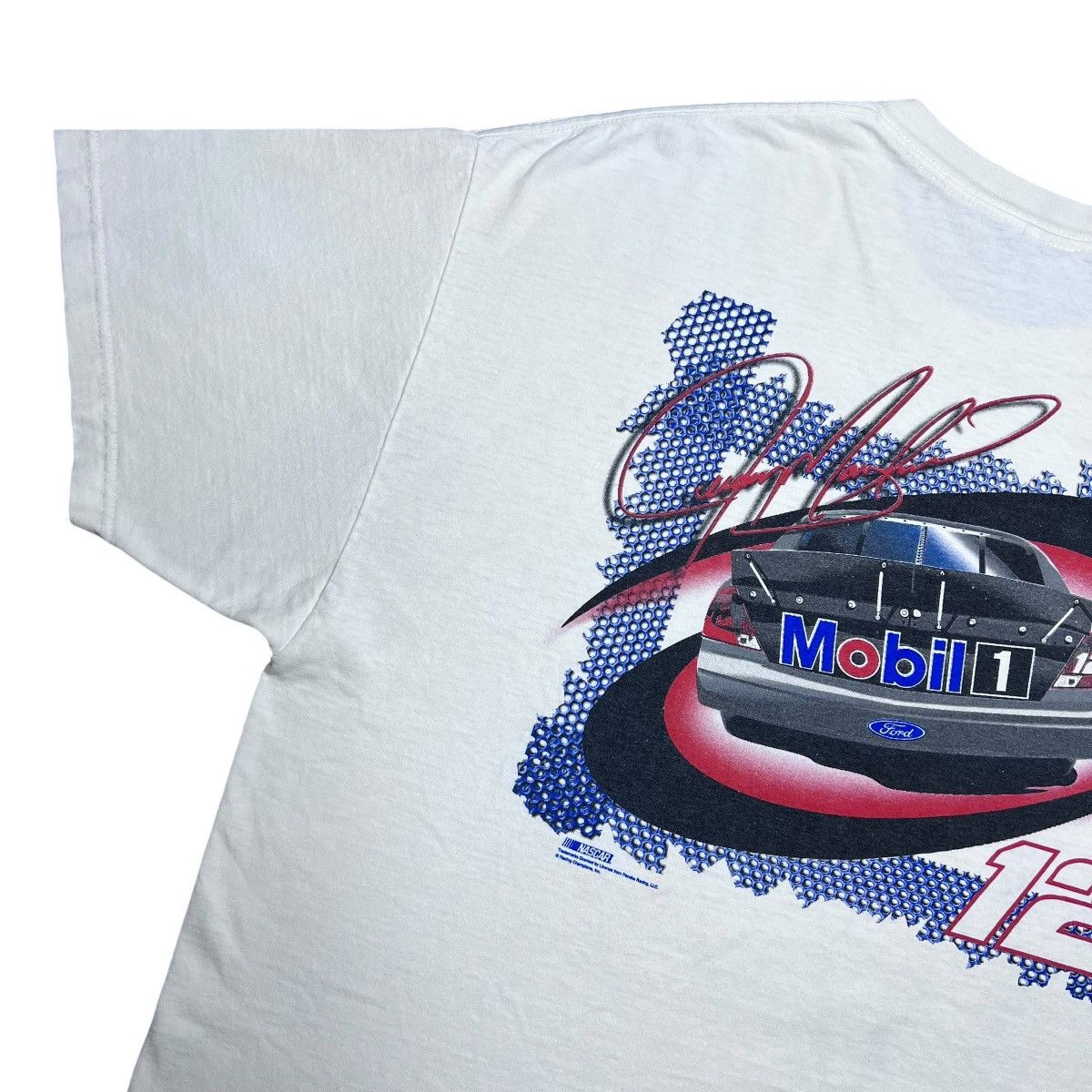 NASCAR 1990s Nascar Jeremy Mayfield Mobil Double Sided Graphic Tee Size US XXL / EU 58 / 5 - 11 Thumbnail
