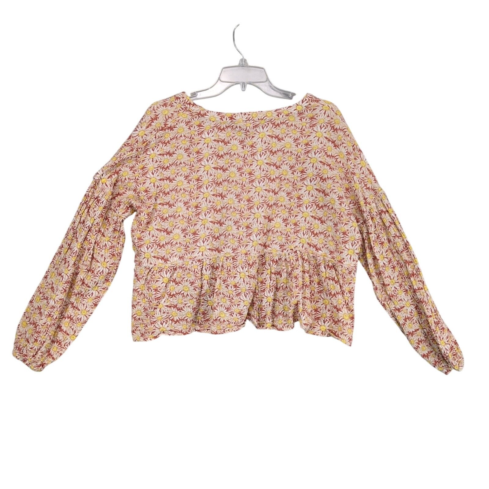 Other Simply Southern Size L Daisy Oversized Puff Sleeve Crop Top Size L / US 10 / IT 46 - 3 Thumbnail