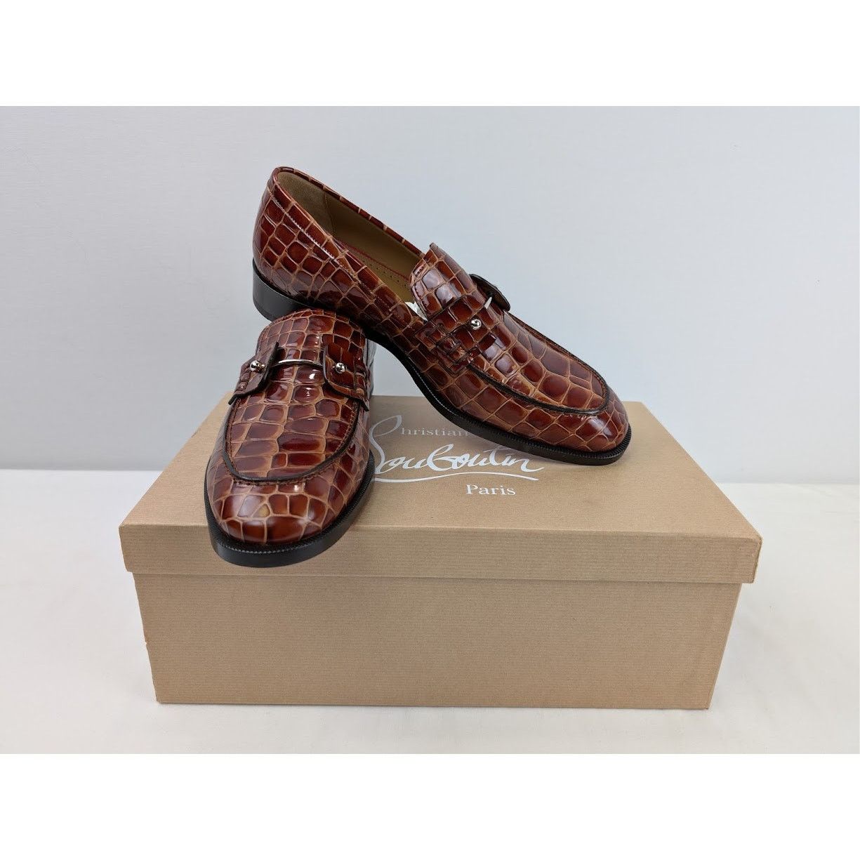 Christian Louboutin o1rshd1 Chambelimoc Flat Shoes in Brown Size US 9.5 / EU 42-43 - 19 Thumbnail