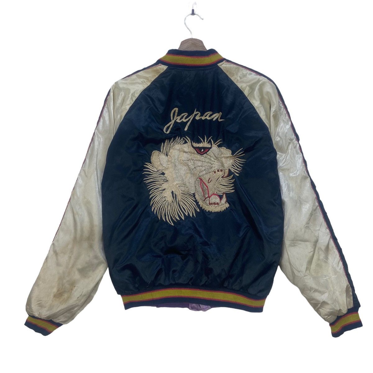 Japanese Brand Vintage 70s Sukajan Dragon Tiger Motorcycle Gang Size US S / EU 44-46 / 1 - 4 Thumbnail