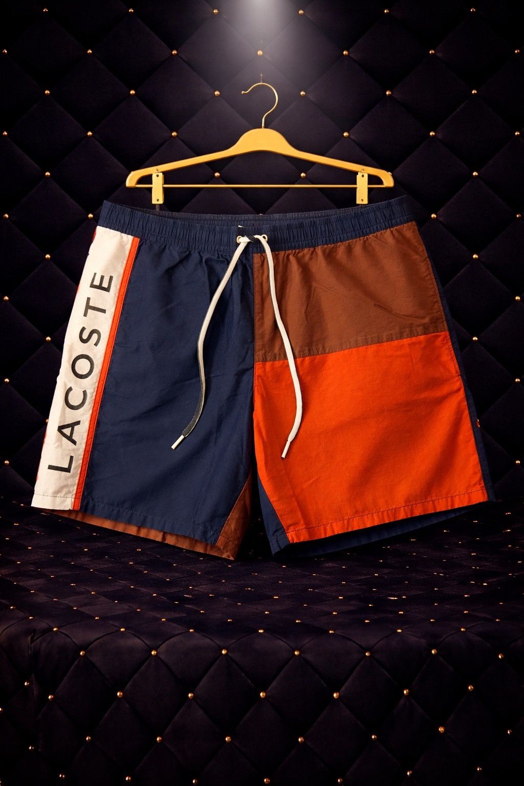 Lacoste LACOSTE SPELLOUT LOGO COLORBLOCK SWIM TRUNK SHORTS Size US 32 / EU 48 - 1 Preview