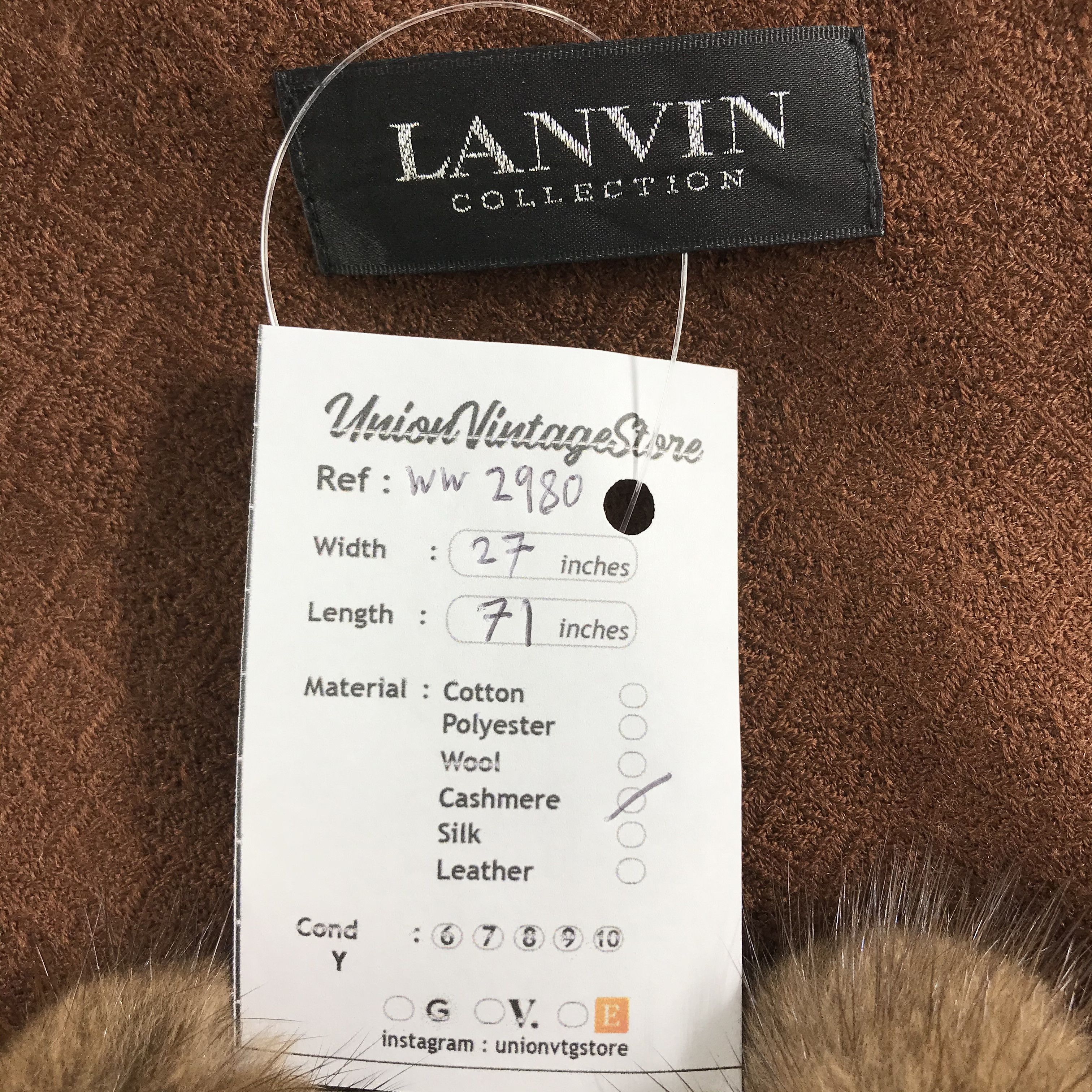Lanvin × Vintage Lanvin Scarf / Muffler / Neckwear - WW2980 Size ONE SIZE - 6 Thumbnail