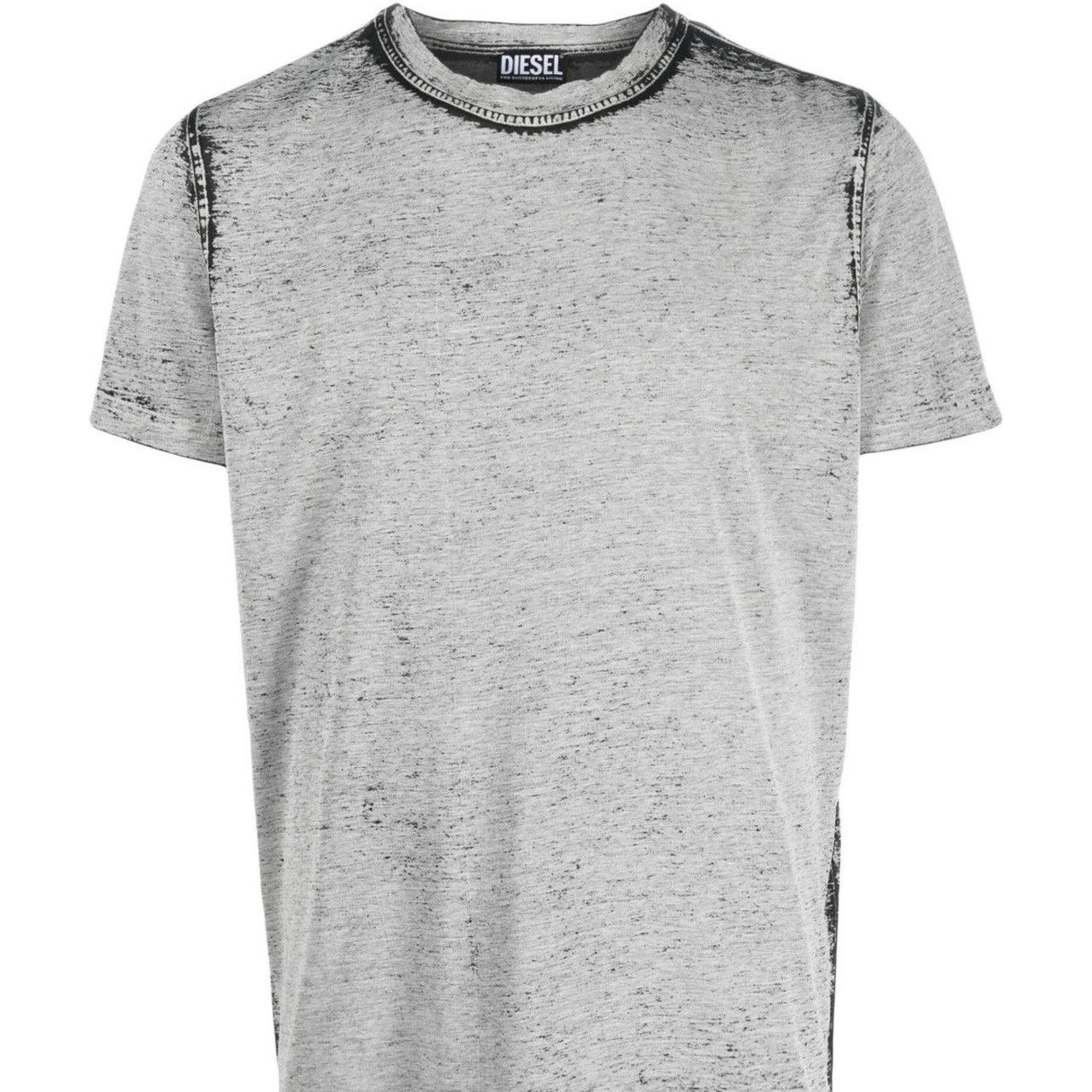 image of Diesel Rear Graphic Tee in Grey, Men's (Size Large)