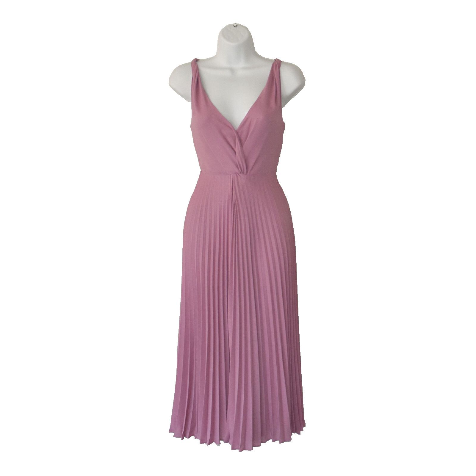 Vince NWT VINCE Baies Twist Front Pleated A Line Midi Dress 4 $325 Size S / US 4 / IT 40 - 1 Thumbnail