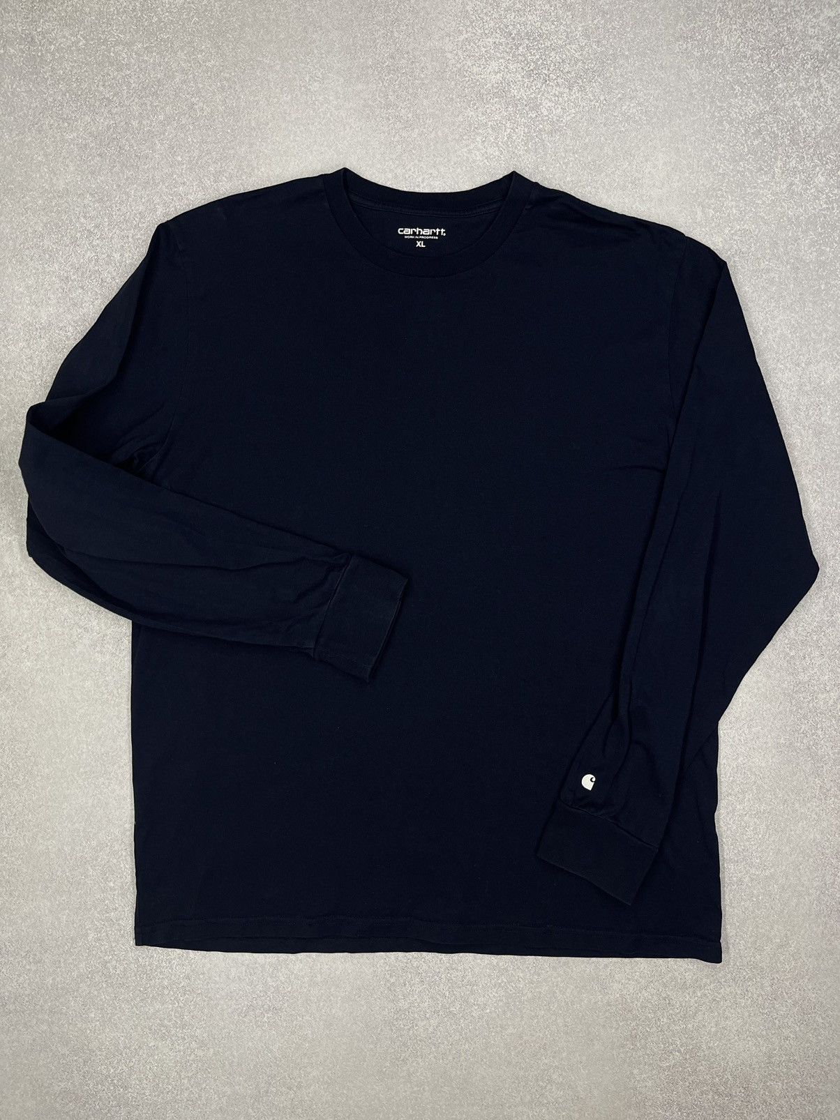 Carhartt × Carhartt Wip Mens Carhartt WIP Base Longsleeve Navy Size XL Size US XL / EU 56 / 4 - 3 Thumbnail