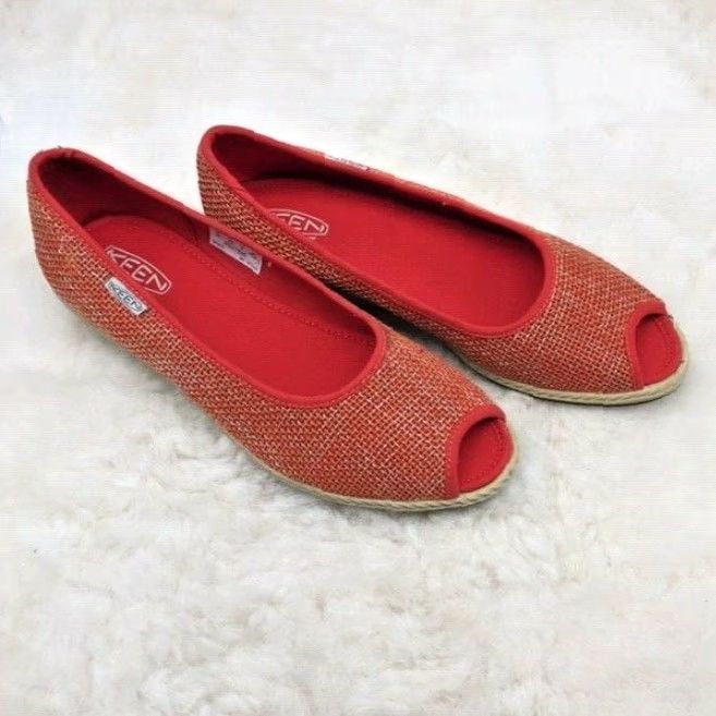 KEEN VINTAGE KEEN Womens Pump Wedge Jute Casual Pumpkin Orange US 10 M Size US 10 / IT 40 - 2 Thumbnail