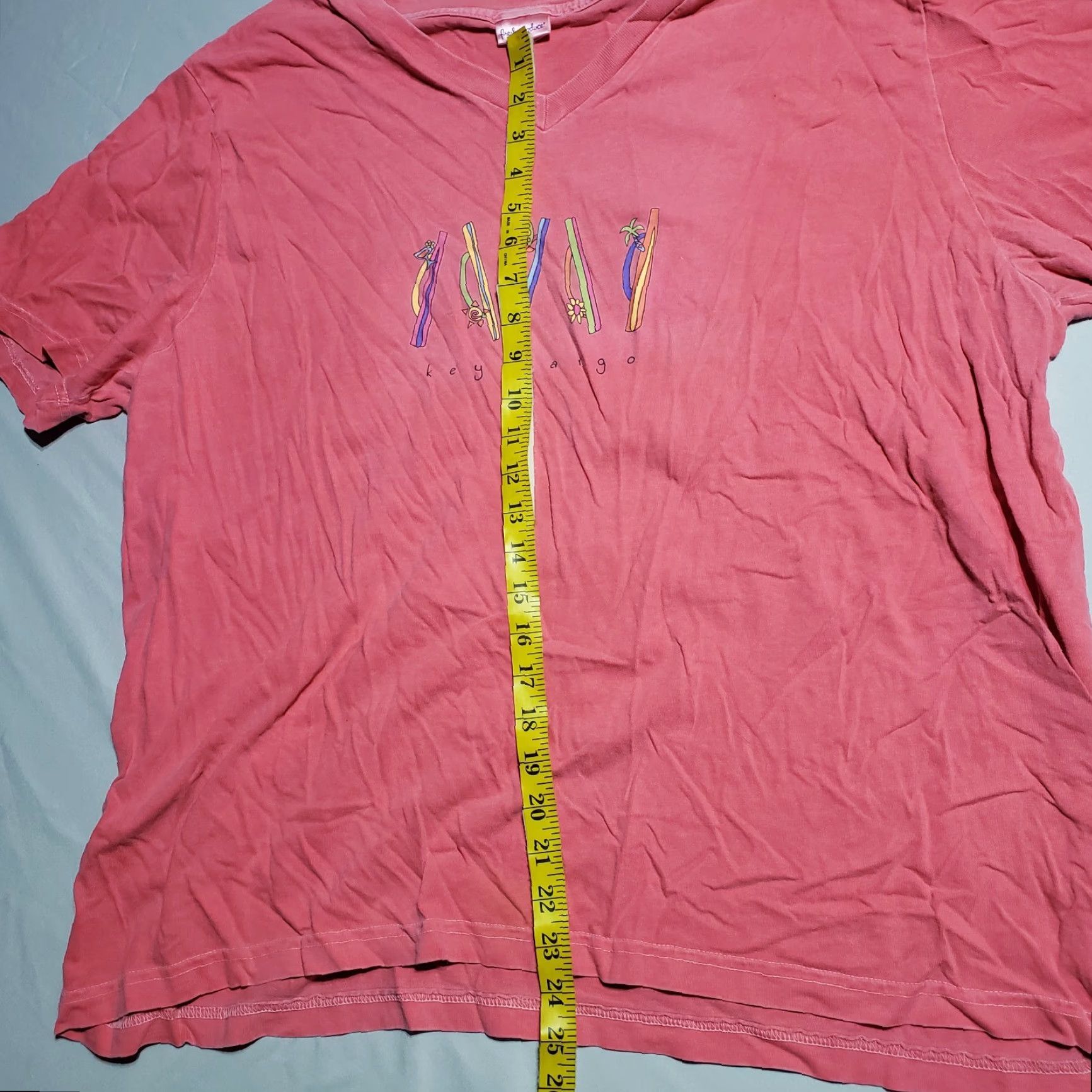 Vintage VINTAGE Key Largo Florida Keys Pink Peach Tee Shirt Short Sleeve Adult Women's Plus 2X Size XXL / US 16-18 / IT 52-54 - 7 Thumbnail