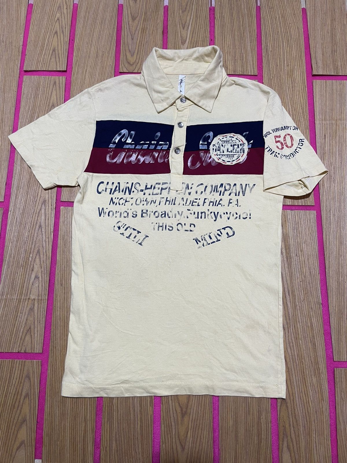 If Six Was Nine Y2K RIBBON & AUDI polo short tshirt Size US M / EU 48-50 / 2 - 1 Thumbnail
