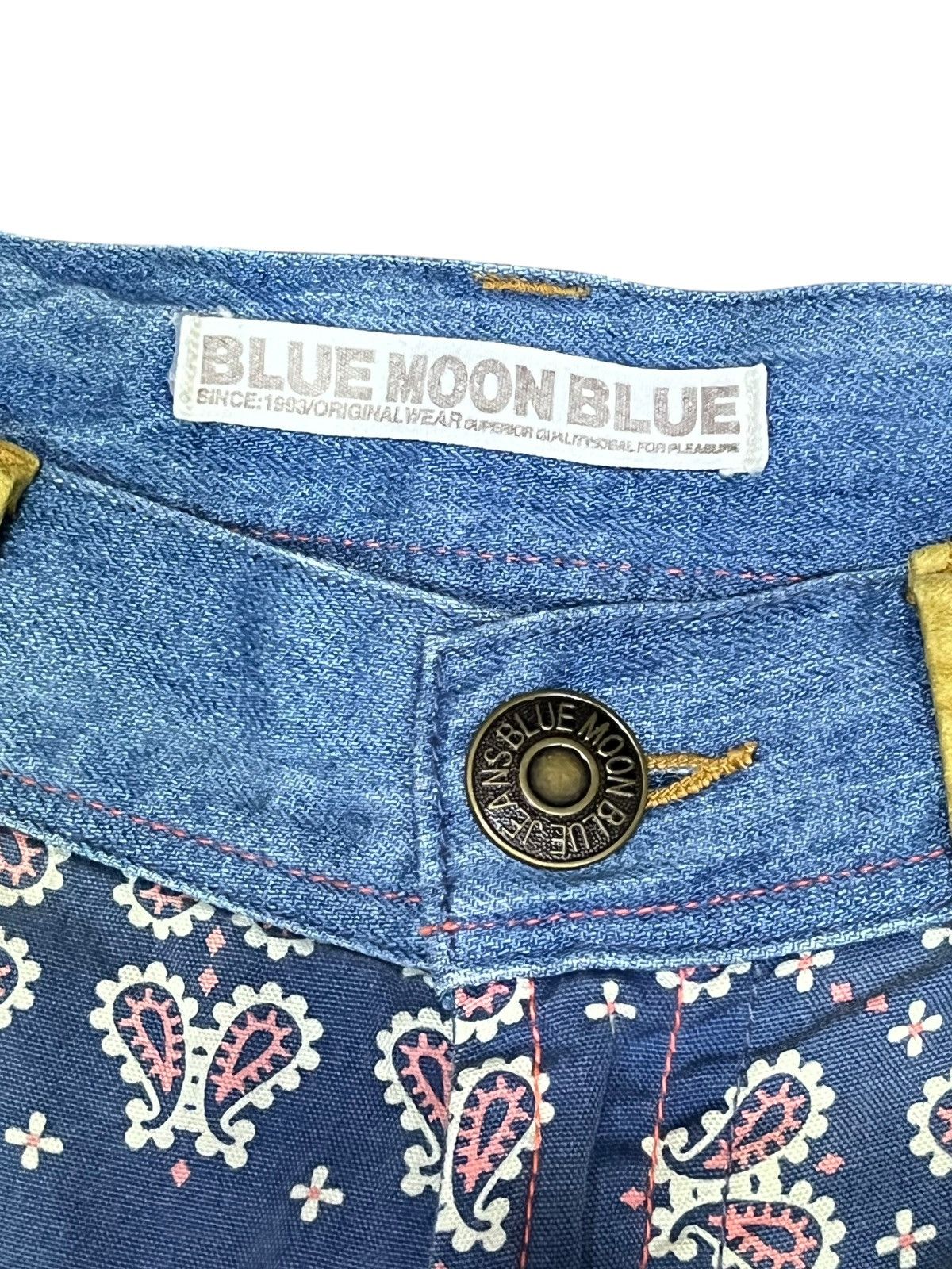 Vintage 🌜DOPE🔥90’s BMB BEACH BOARDING PASS Spell Out Paisley Jeans Size US 30 / EU 46 - 10 Thumbnail