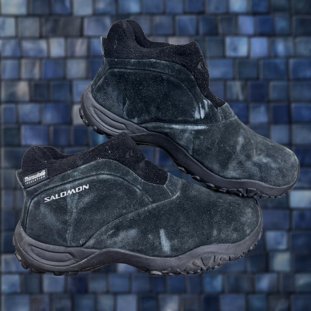 Salomon Salomon Snowclog Snow Clog Contagrip Suede Mens Size US 9 Black Size US 9 / EU 42 - 1 Thumbnail