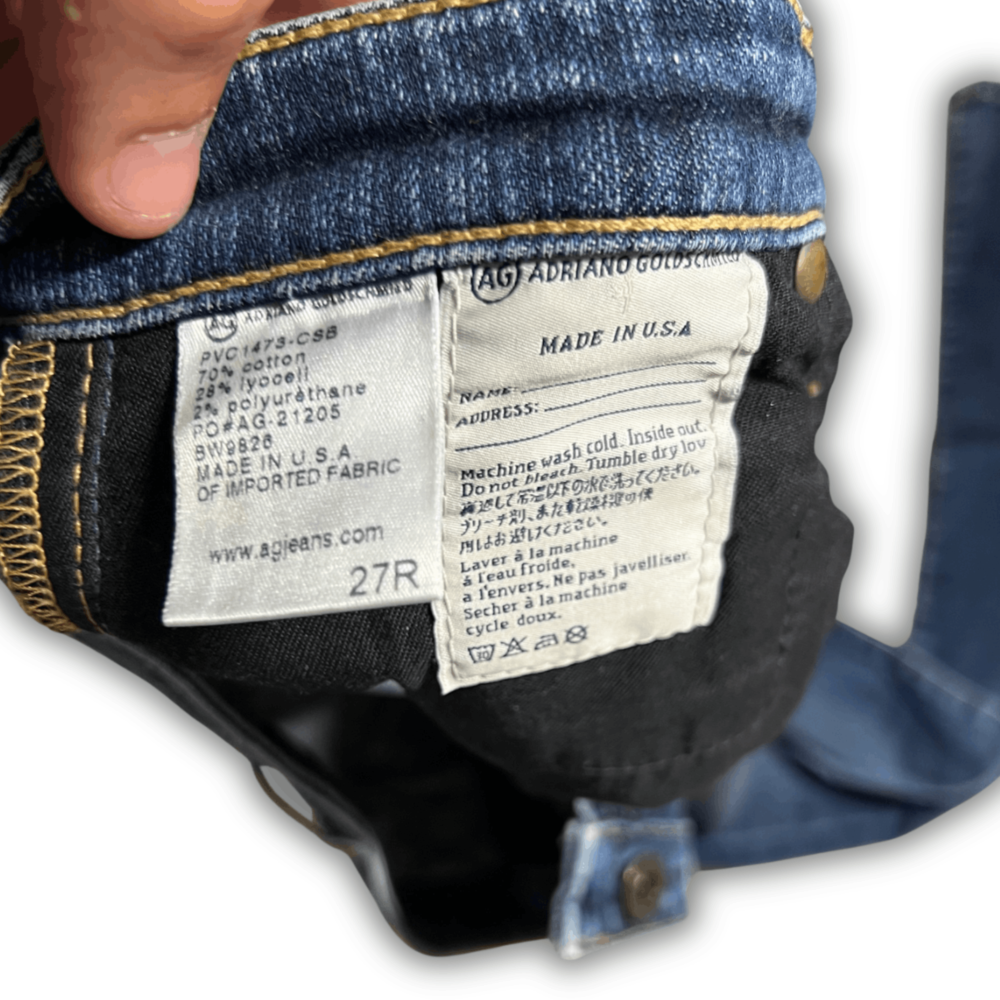 AG Adriano Goldschmied Adriano Goldschmied The Aubrey Skinny Straight Jeans Size 27 Size 27" / US 4 / IT 40 - 6 Thumbnail
