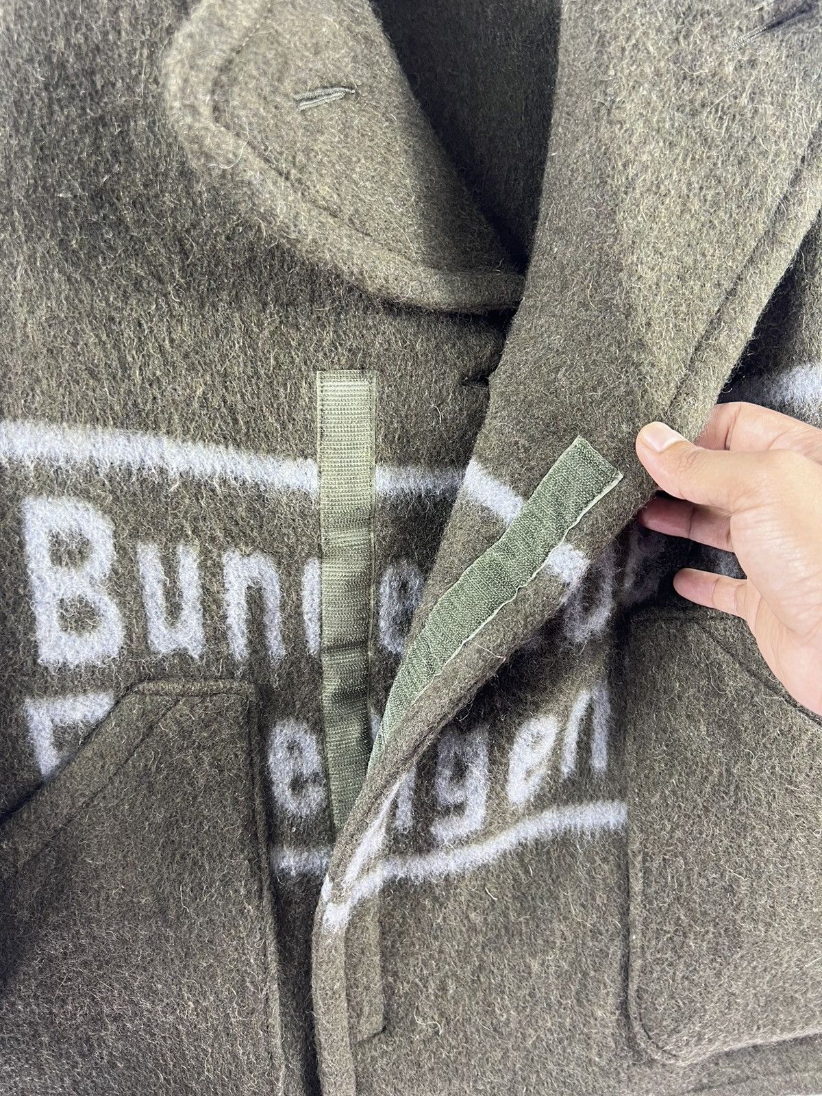 Japanese Brand 🔥 JAPANESE Khaki Dessin Travaux Bundes-Eigentum wool mohair Size US S / EU 44-46 / 1 - 5 Thumbnail