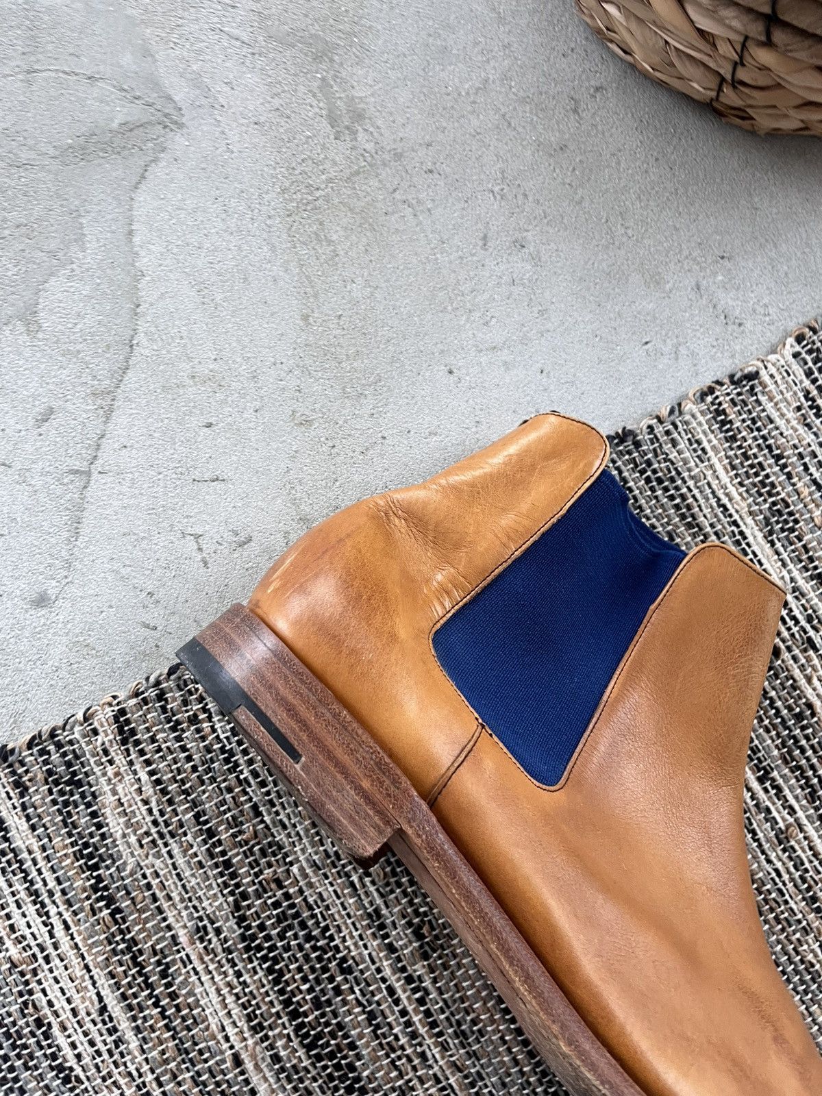 Barker Vintage Luxury Barker Brown Yellow Leather Chelsea Boots Y2K Size US 11.5 / EU 44-45 - 3 Thumbnail