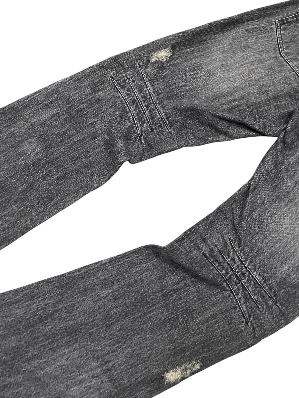 GOSTAR DE FUGA × Japanese Brand × Shellac Rupert Japan Distressed Layered Leather Pocket Flare Jeans Size US 32 / EU 48 - 16 Thumbnail