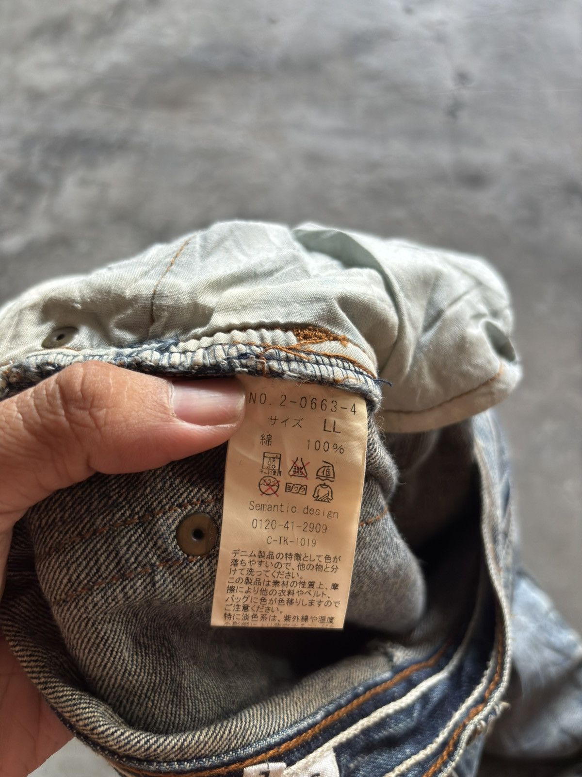 Tornado Mart SEMANTIC DESIGN washed faded distressed super sick design Size US 31 - 7 Thumbnail