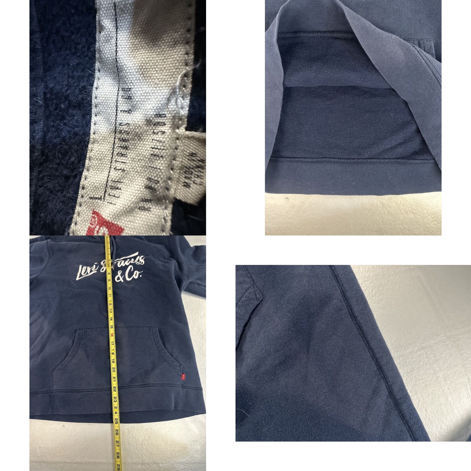 Levi's Levi's Hoodie Men’s LARGE Navy Logo Spellout Graphic Sweatshirt Pullover Hooded Size US L / EU 52-54 / 3 - 9 Thumbnail