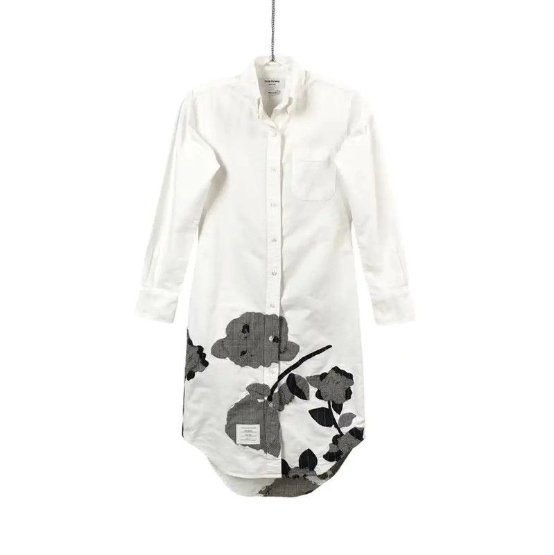 Thom Browne Thom Browne Floral Print Cotton Women's Shirt 0089 Size XS / US 0-2 / IT 36-38 - 1 Thumbnail