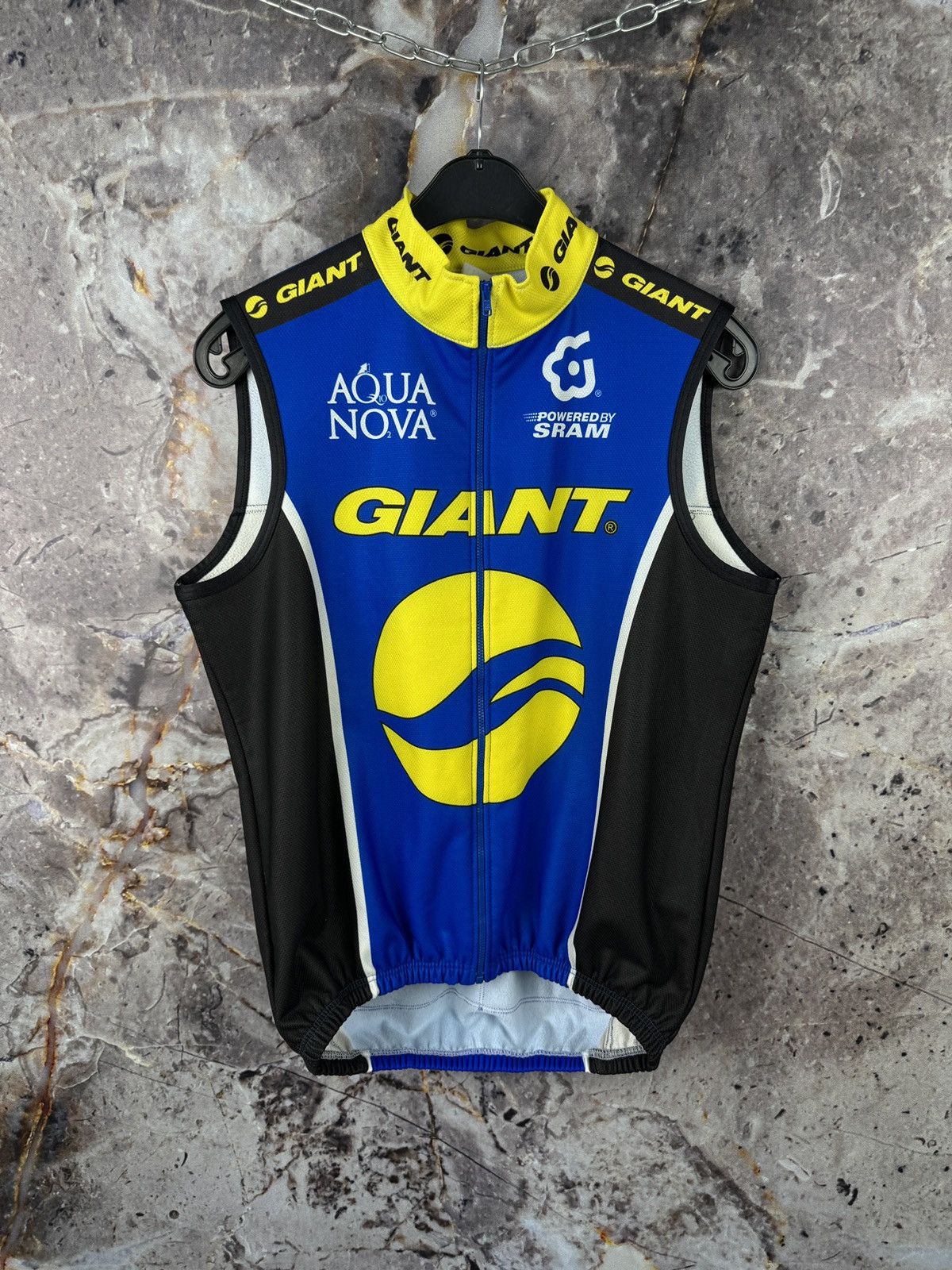 Giant Vintage Giant Cycling Jersey Vest Blue/Yellow SRAM Size US L / EU 52-54 / 3 - 1 Thumbnail