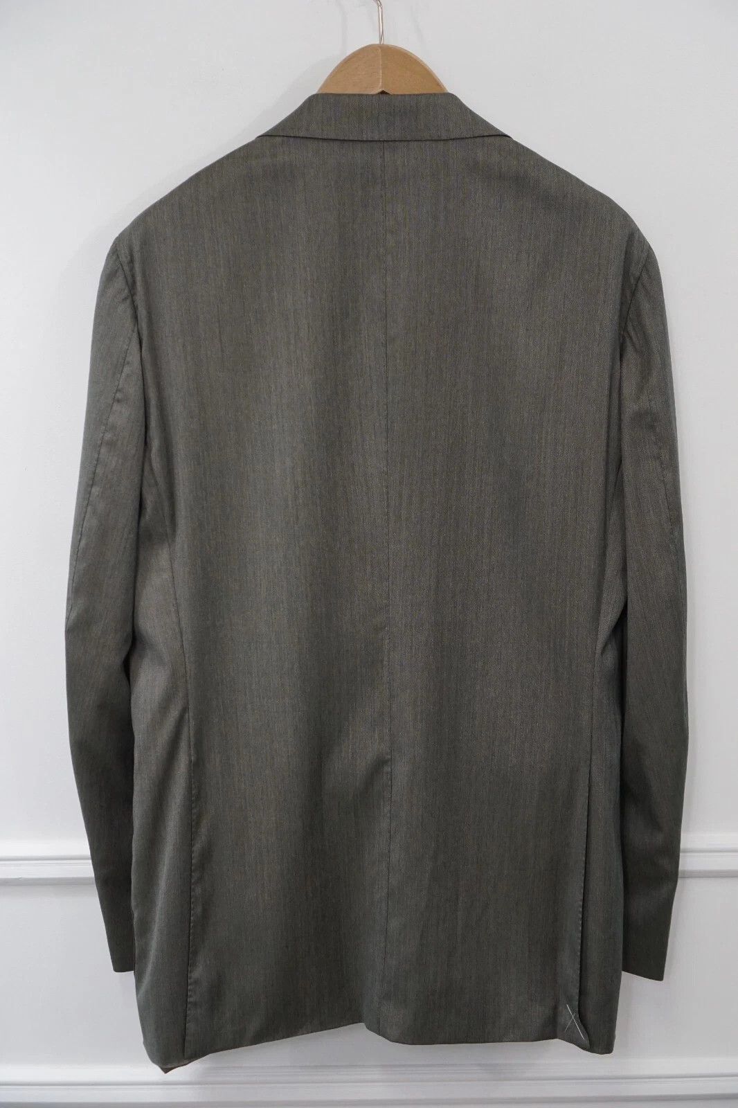 Suitsupply Men Suitsupply Blazer Havana Patch Green Wool Silk UK/US44L Size 44L - 2 Thumbnail